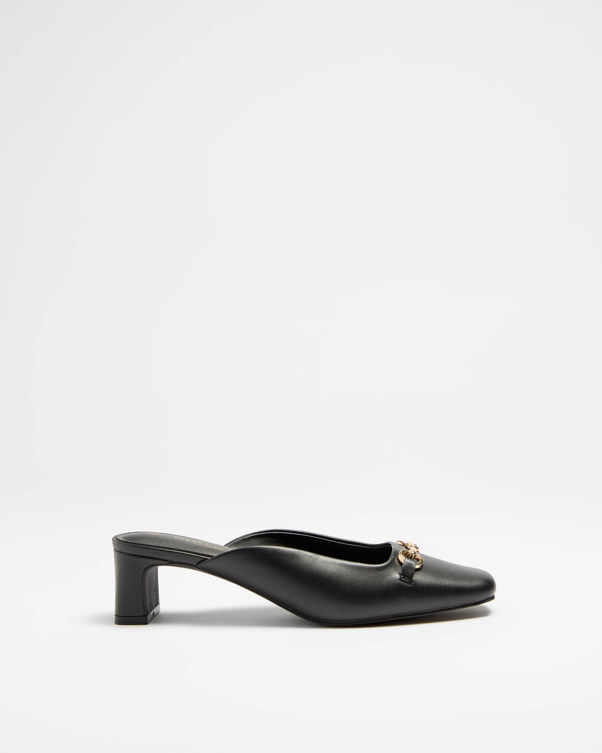 1 Target Womens Metal Trim Mule Heel - Lao BLACK, 1 of 3