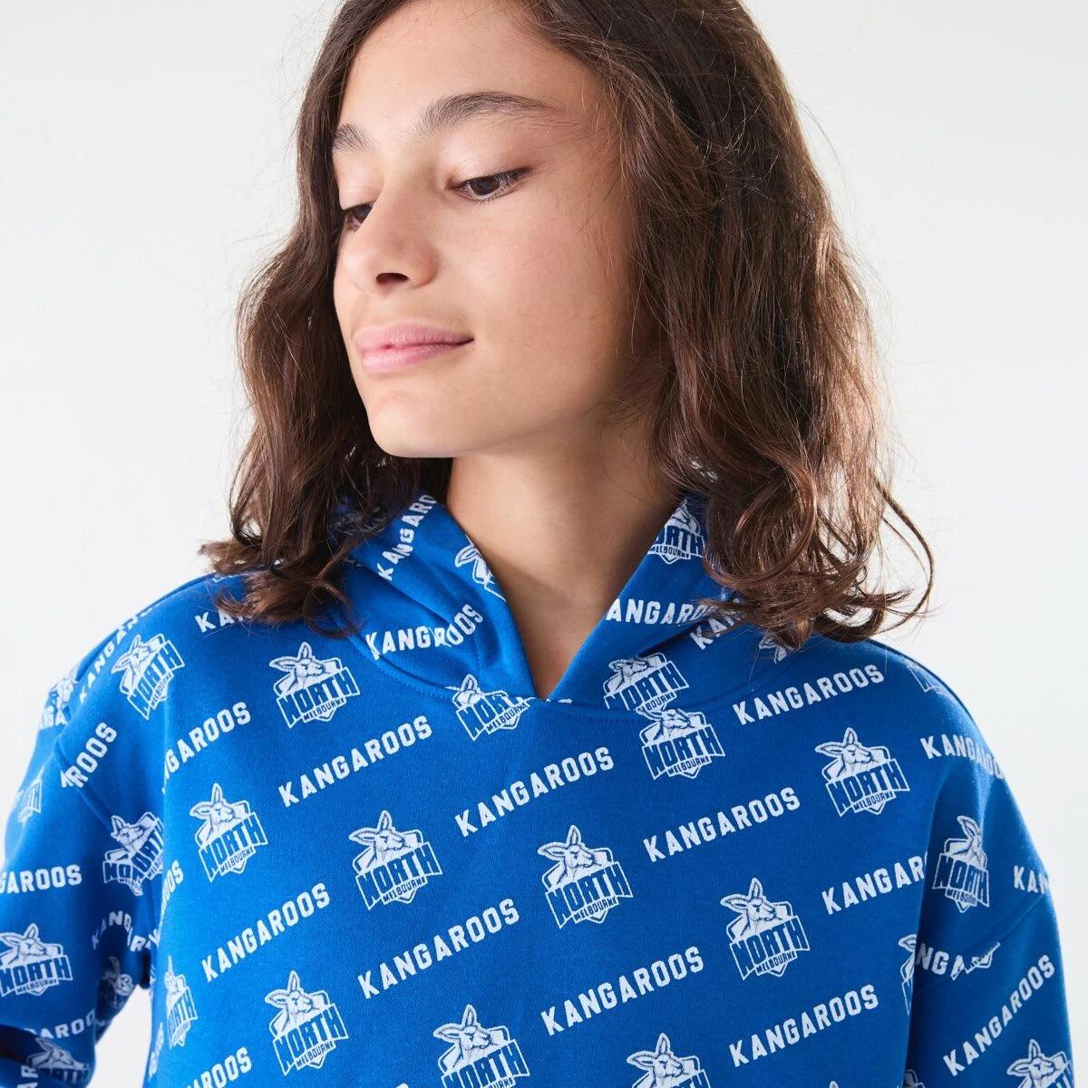 6 Official AFL Kids All Over Print Hoodie Kangaroos, 6 of 10