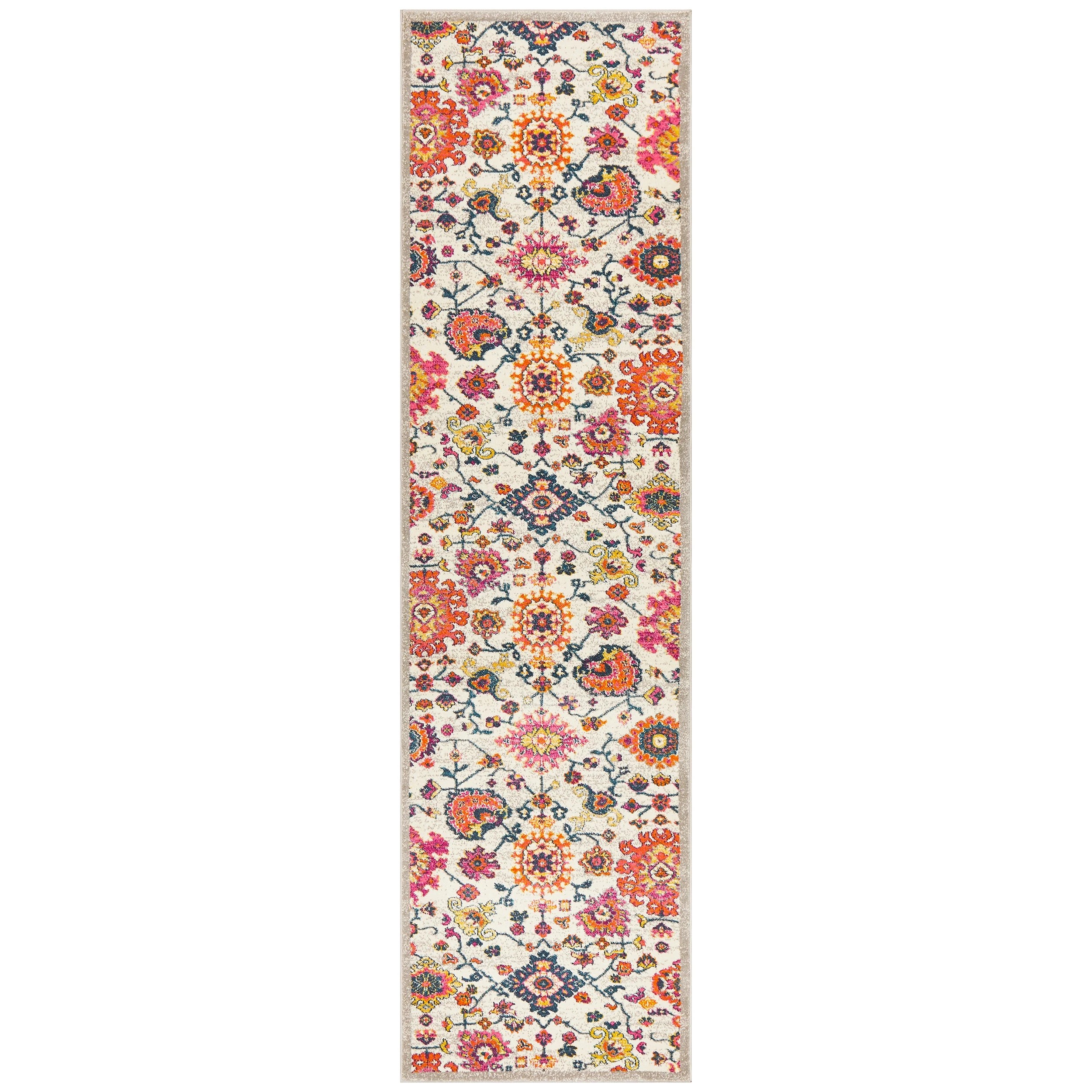 1 Common Ground Rugs Atlas 208 400x80cm - White, 1 of 7