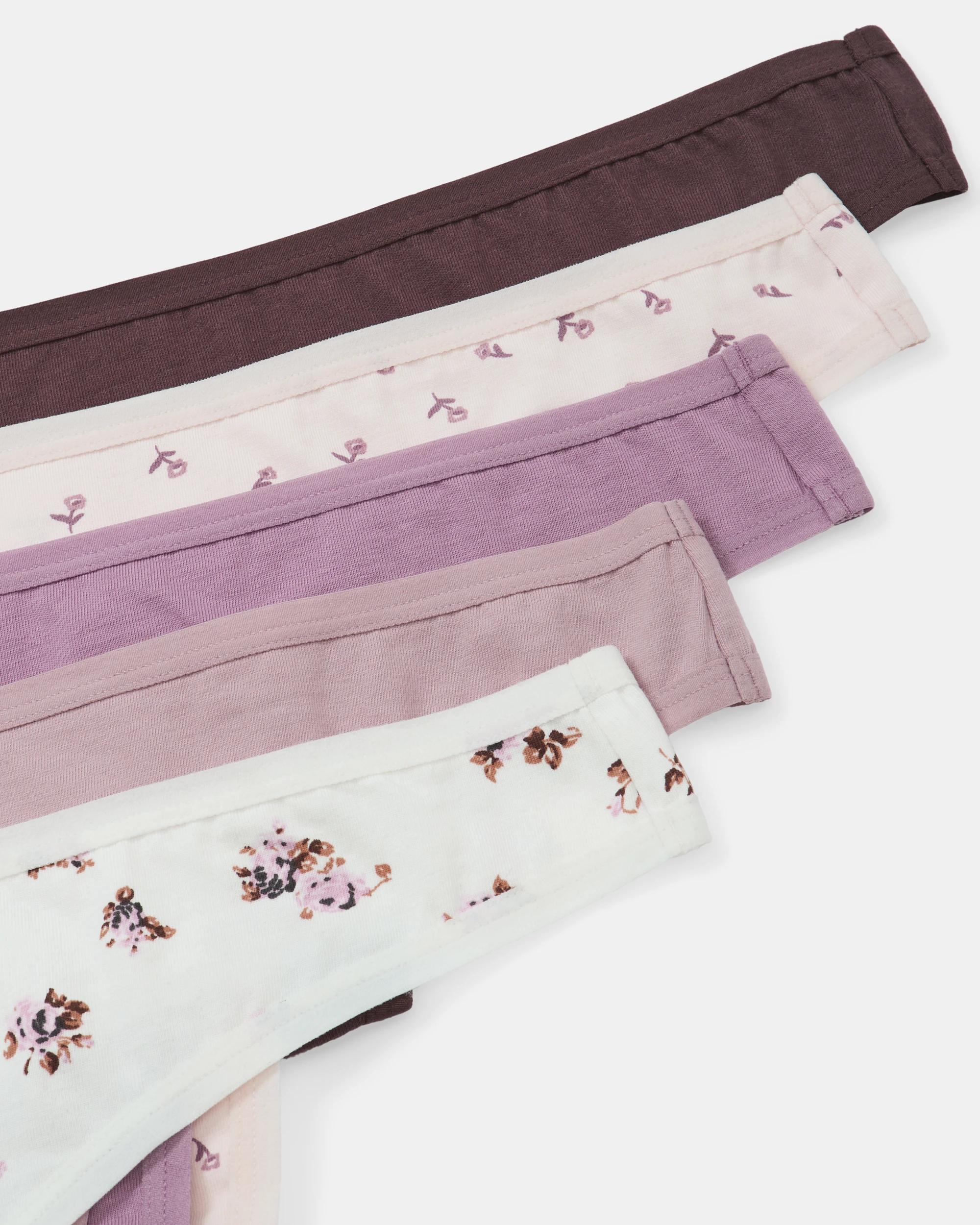 3 5 Pack G-String Briefs Roses, 3 of 10