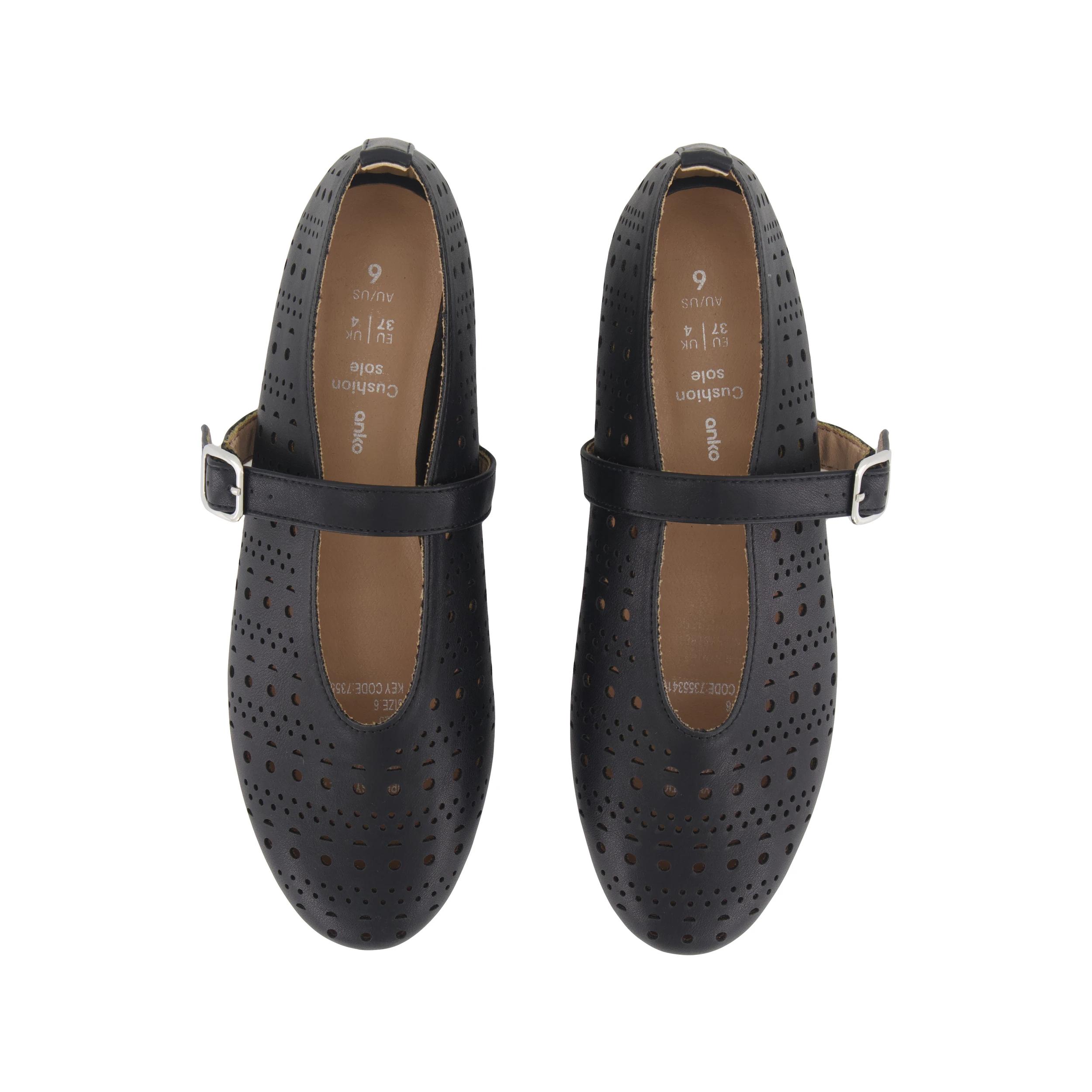 2 Laser Cut Ballet Flats BLACK, 2 of 3