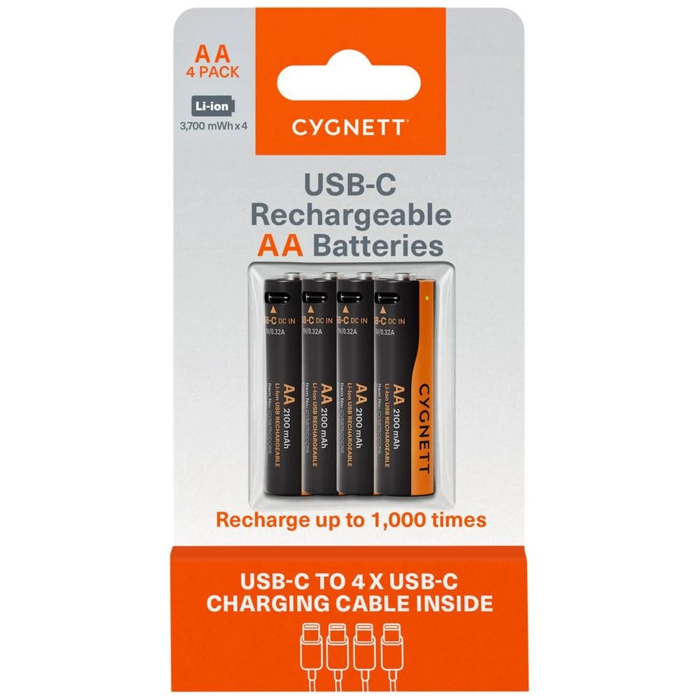 3 Cygnett Rechargable AA Battery 4 Pack, 3 of 3
