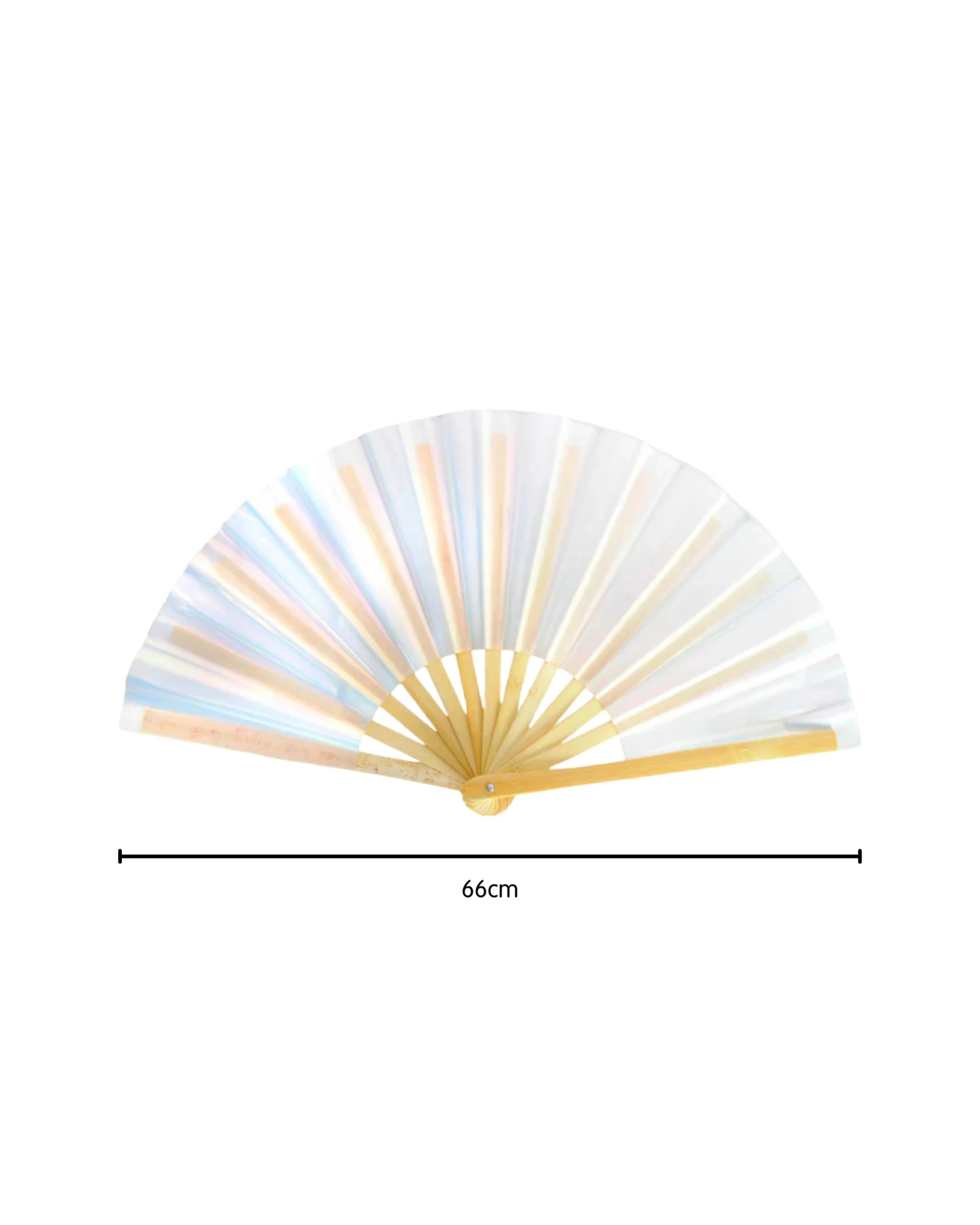 3 JD Party Giant Hand Held Fan 63cm - One Size - Metallic, 3 of 5