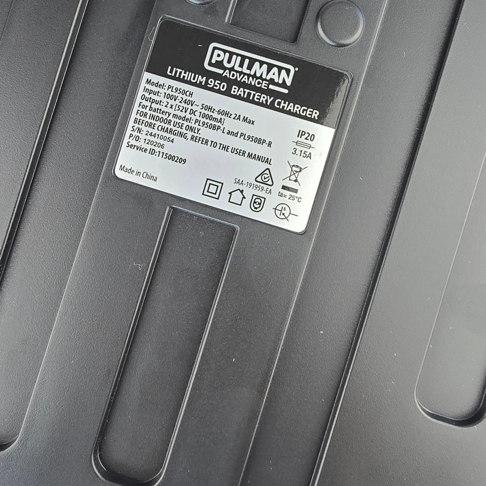 5 Pullman Charger For Pl950 Batteries - Black, 5 of 5