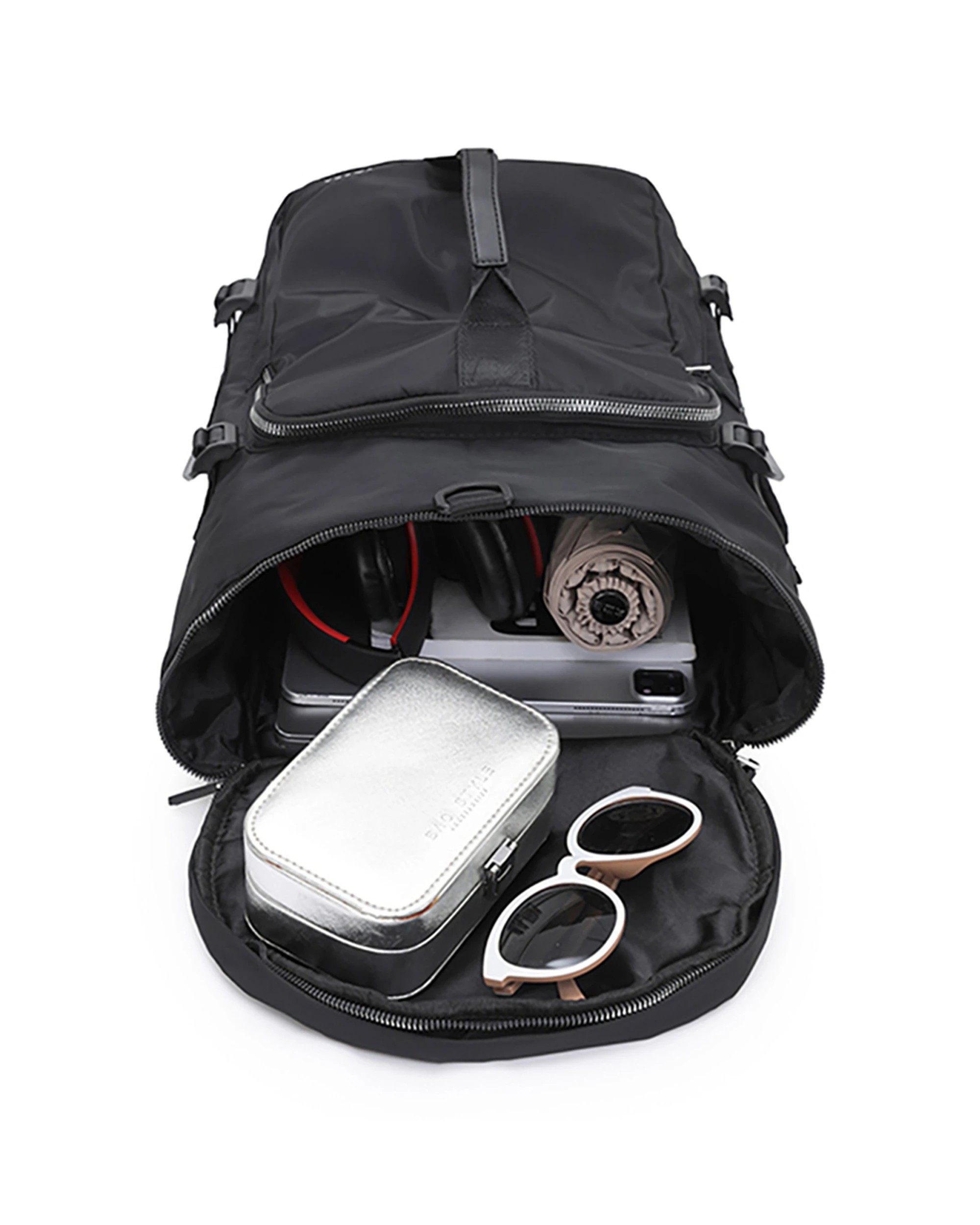 3 Tosca Barrel Travel Heavy Duty Hiking Backpack/Tote - Black, 3 of 3