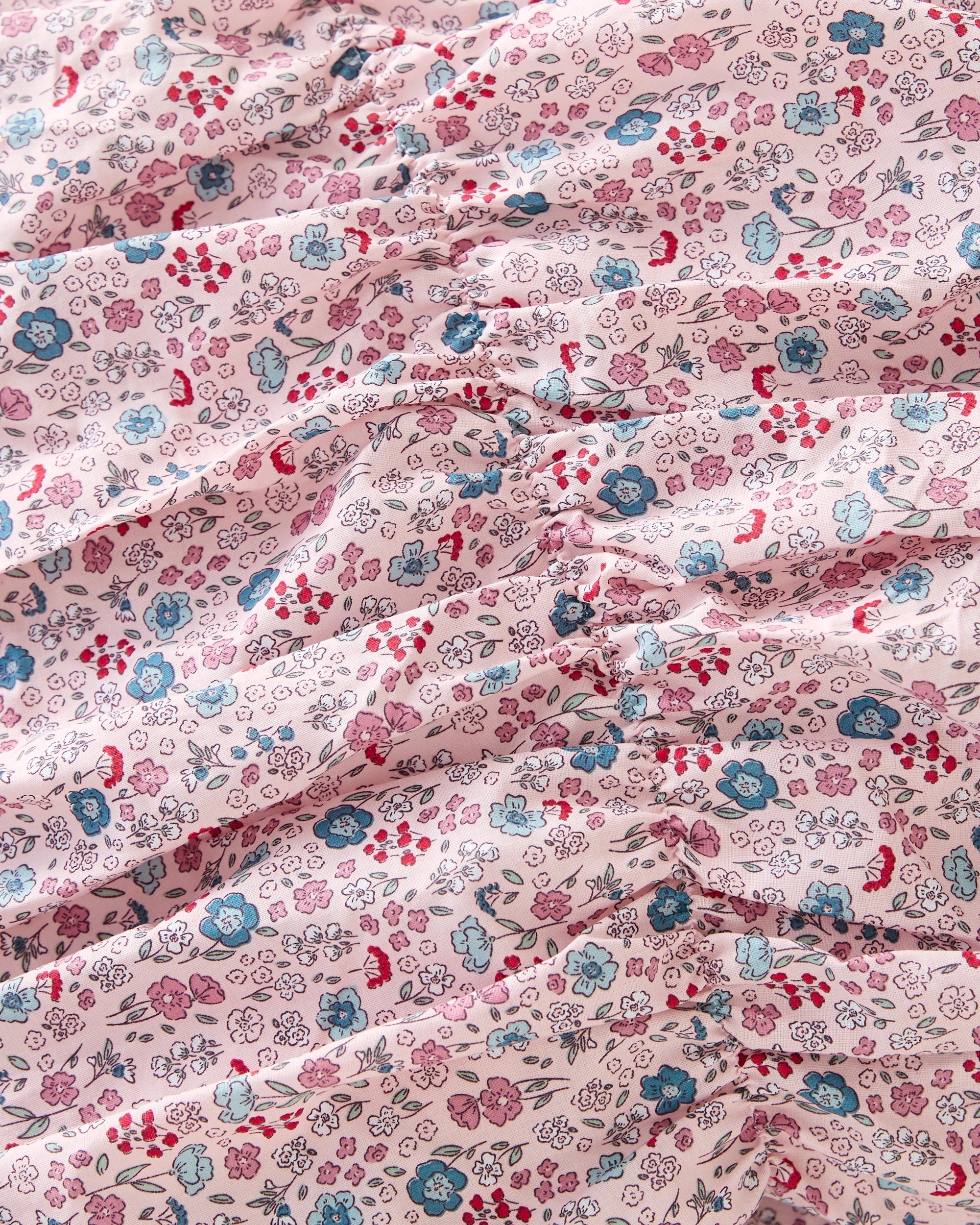 3 Target Evie Ditsy Floral Ruched Australian Cotton Kids Quilt Cover Set - Queen Bed - Pink, 3 of 9