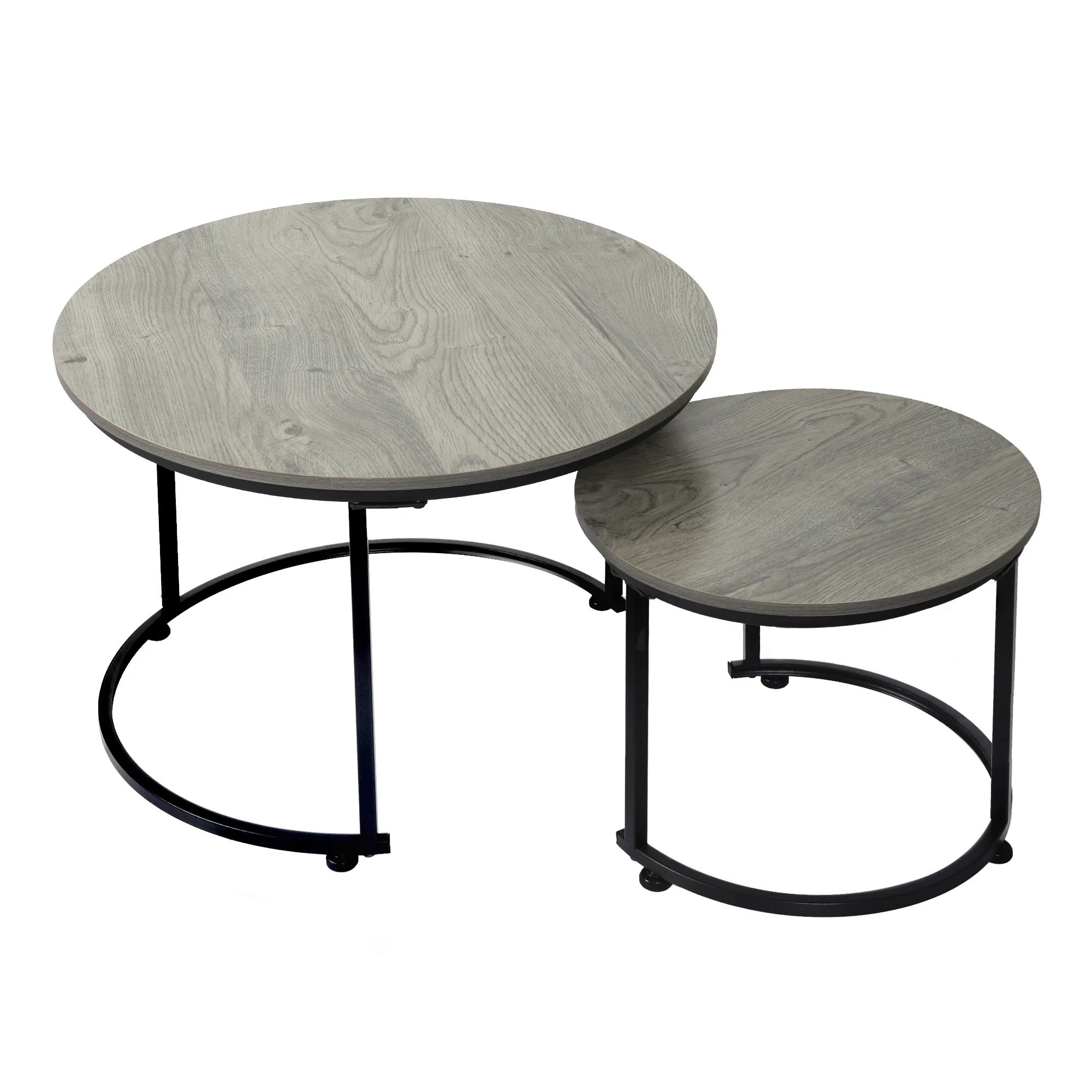 1 Levede Round Nesting Side Table - Grey, 1 of 9