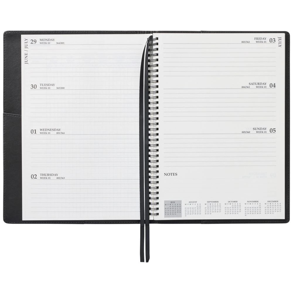 6 J.Burrows A4 Week to View Executive FY26/27 Diary Black, 6 of 7