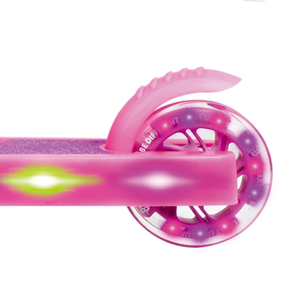 3 858 Light Up Folding Scooter - Pink, 3 of 10