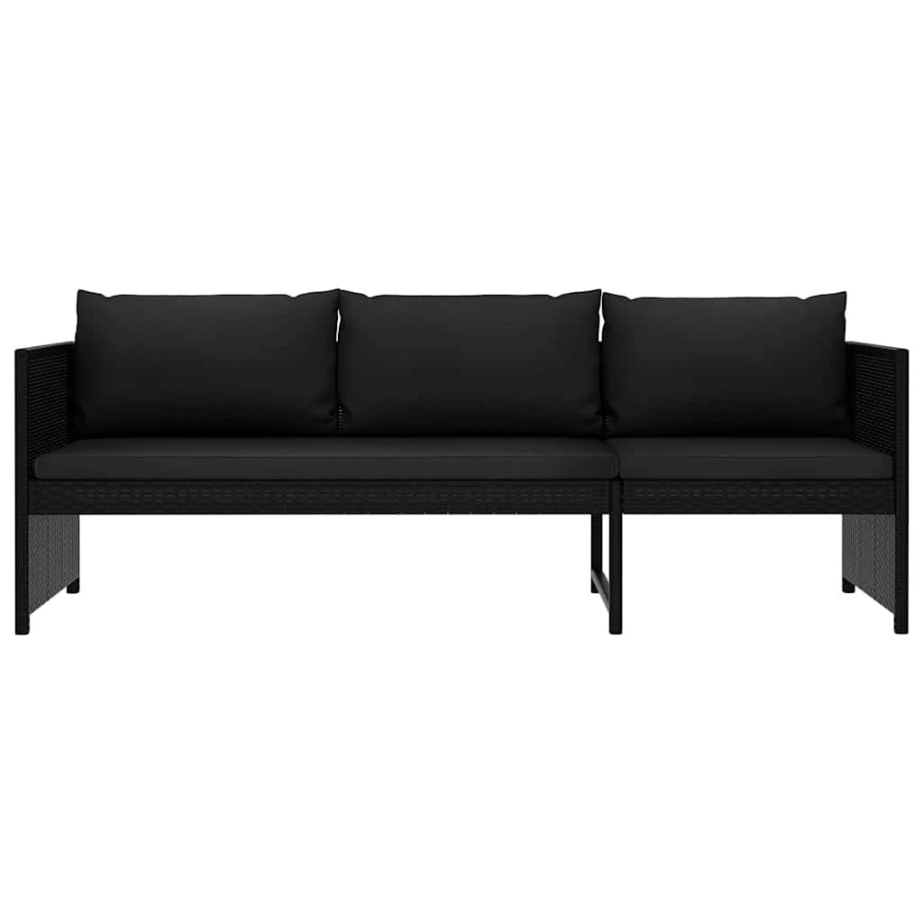 5 vidaXL Garden sofa Removable Covers - Black, 5 of 9