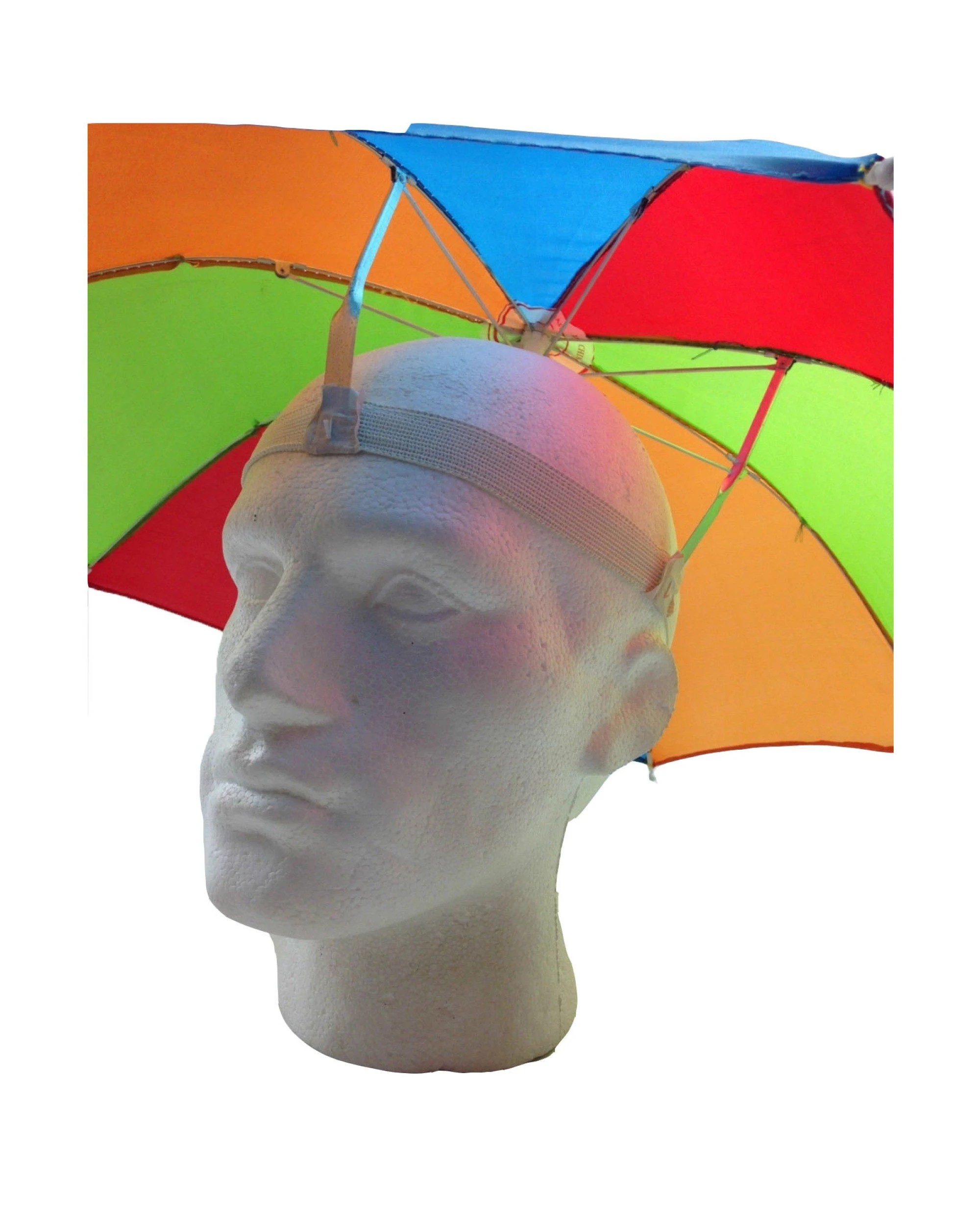 2 BR Costumes Rainbow Umbrella Hat for Sun and Rain Protection, Pack of 5, 2 of 8