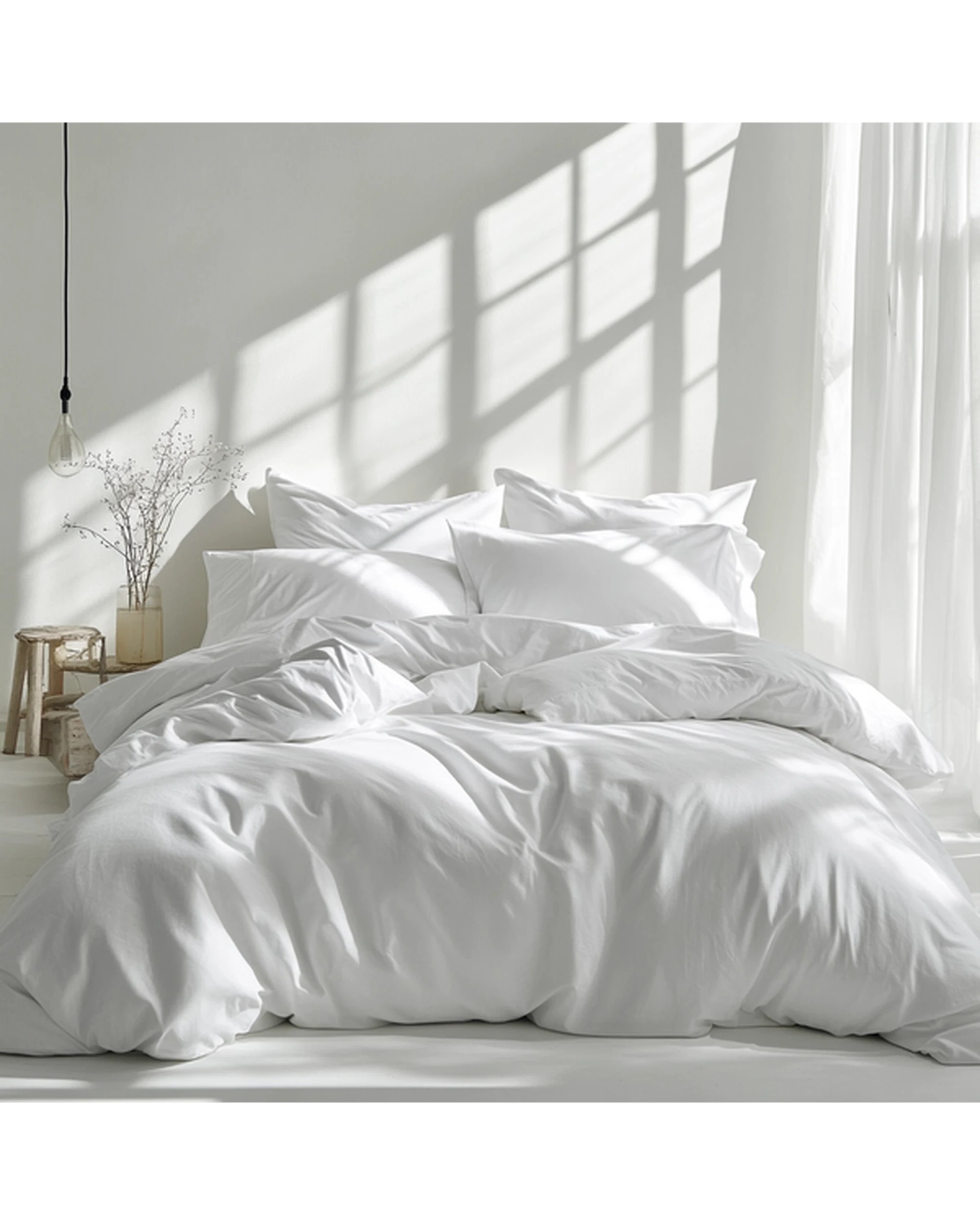 2 Amsons Double-Brushed Microfiber Quilt Cover Set with European Pillowcases, White, Double
 - Double Bed
 - white, 2 of 6