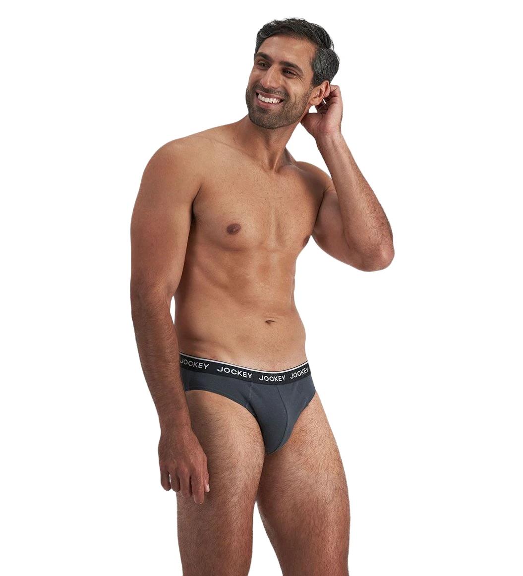 2 Jockey 16 Pack Elastic Cotton Brief Underwear BLACK/GREY, 2 of 9