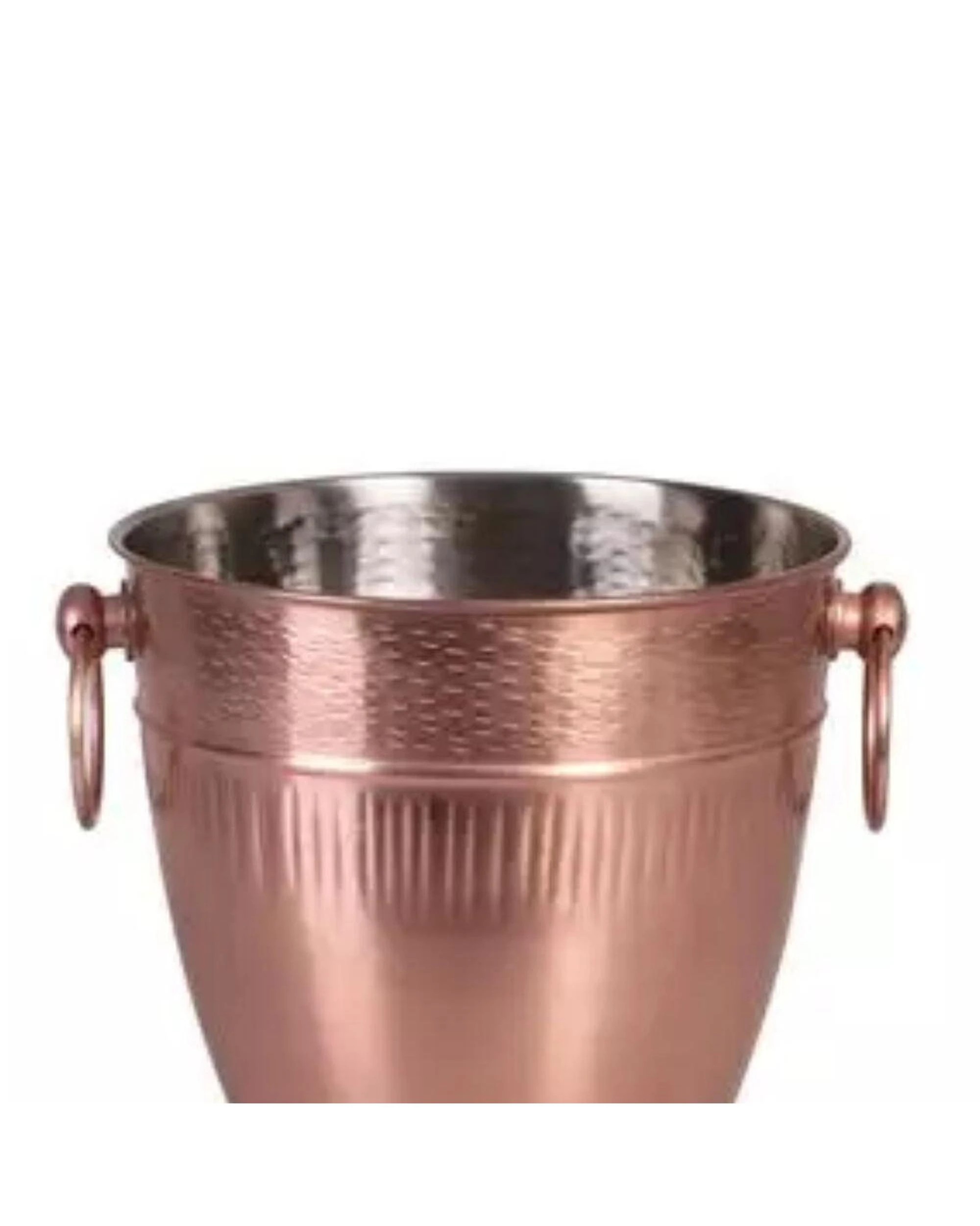 3 Moda Champagne Bucket  Satin Copper Ribbed 23cm - Gold, 3 of 3