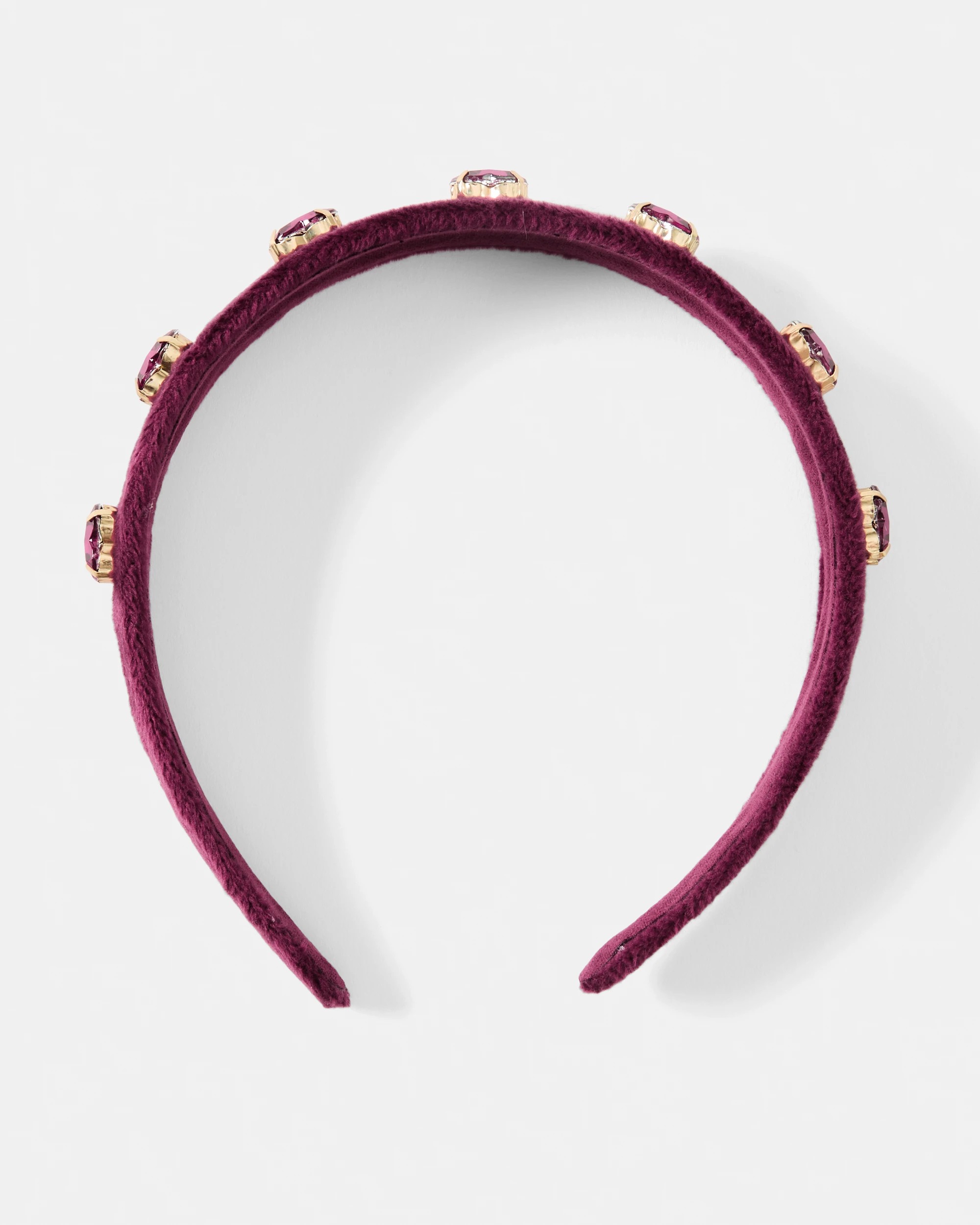 3 Velour Headband - Red, 3 of 4