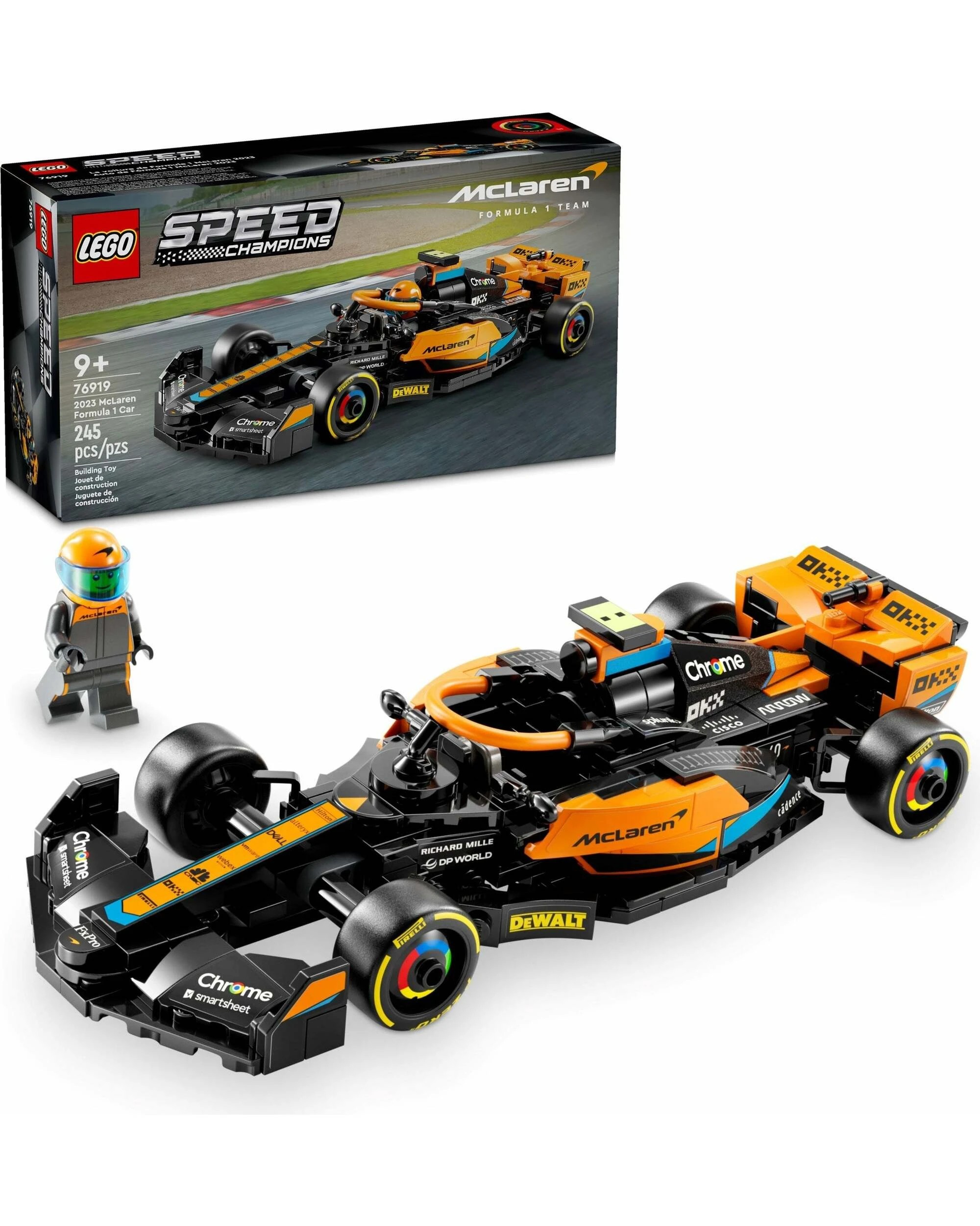 1 LEGO Speed Champion Series 76919 2023 McLaren Formula 1 Race Car, 1 of 5
