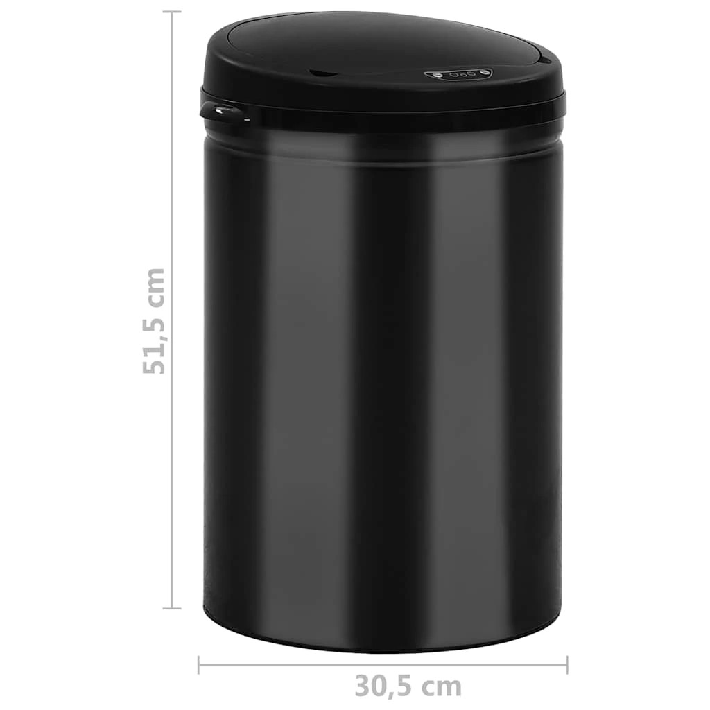 8 Vidaxl Automatic Bin Trash Bin - Black, 8 of 8