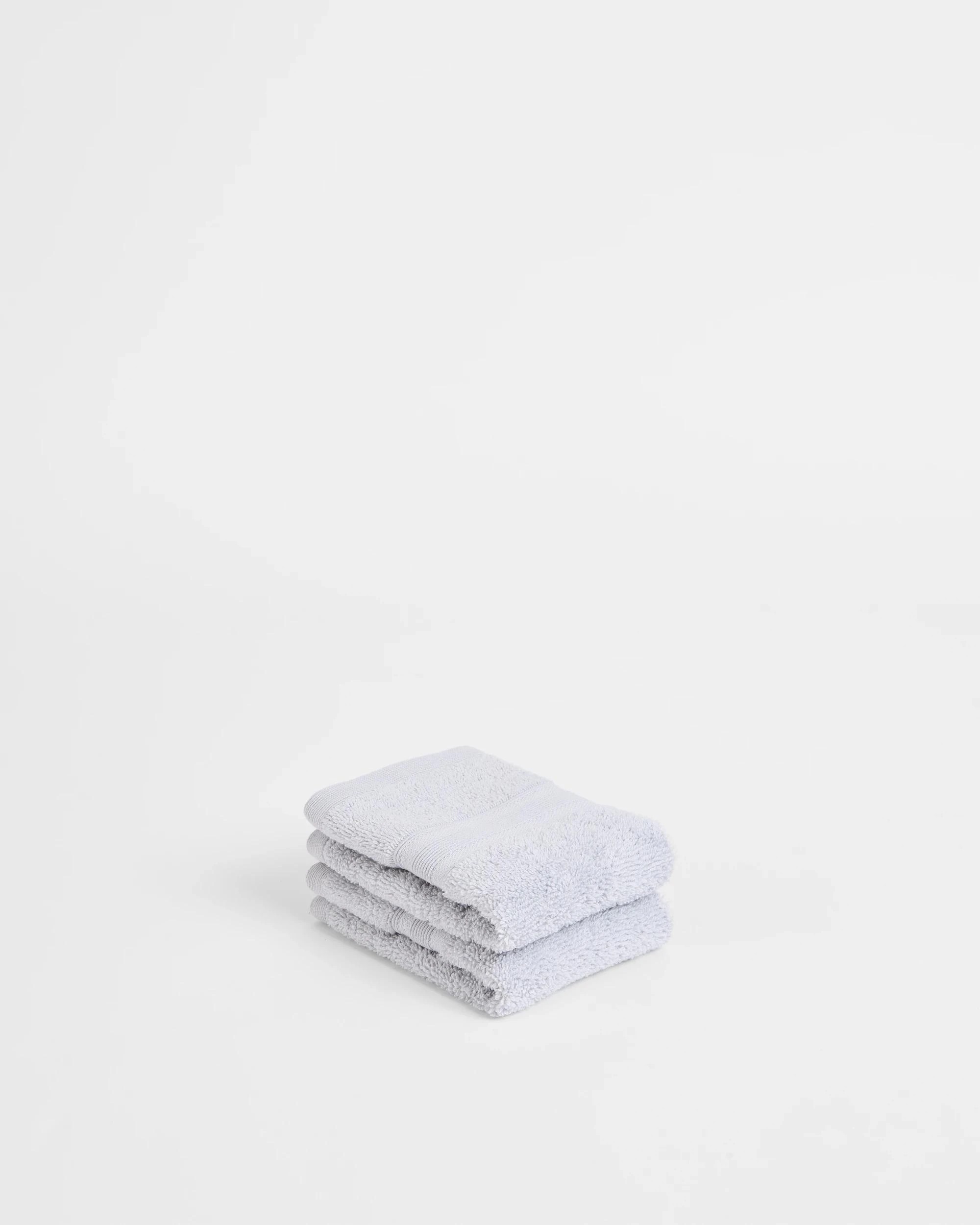 1 Grandeur Australian Cotton Face Washers 2 Pack - Grey, 1 of 4