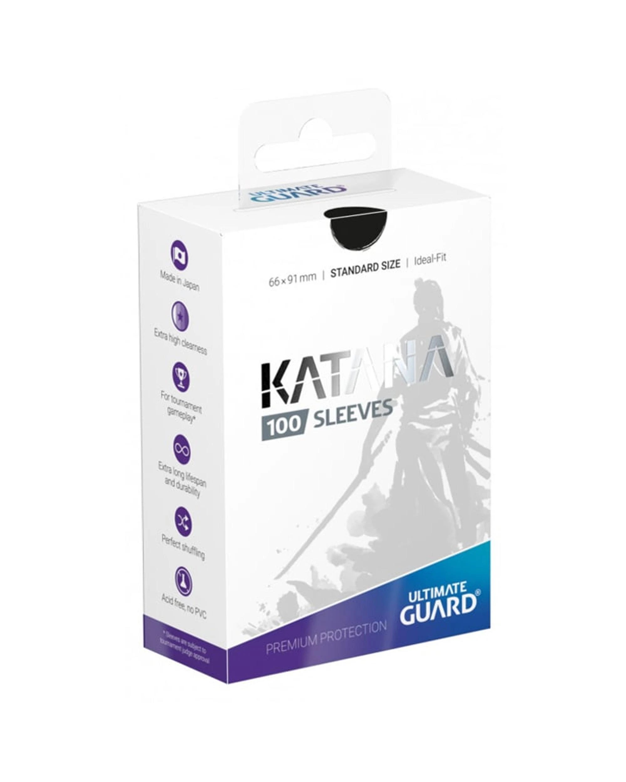 1 Ultimate Guard Katana 100 Sleeves - Black, 1 of 1