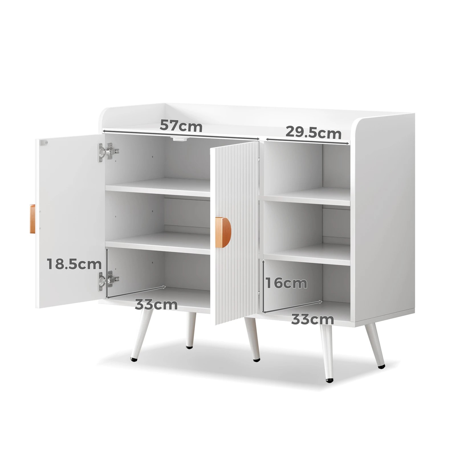 4 Alfordson Shoe Cabinet Organiser Storage Rack Drawer Shelf 18 Pairs - White, 4 of 4