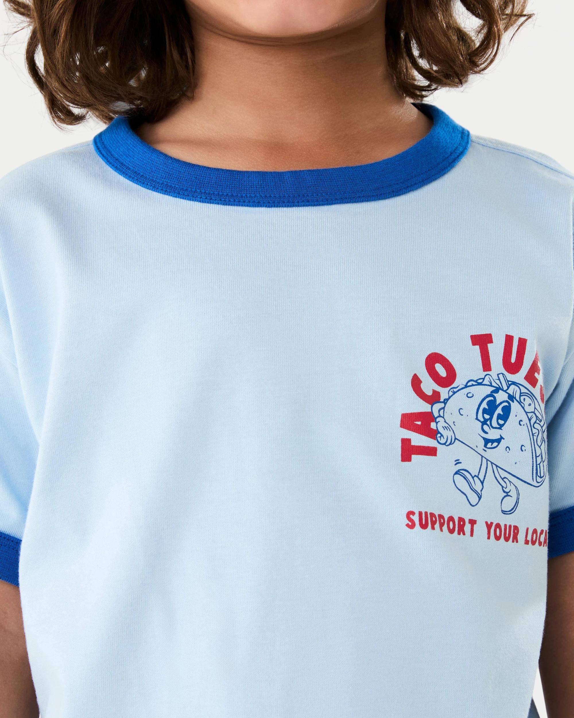 6 Chest Print T-shirt Blu Food, 6 of 8