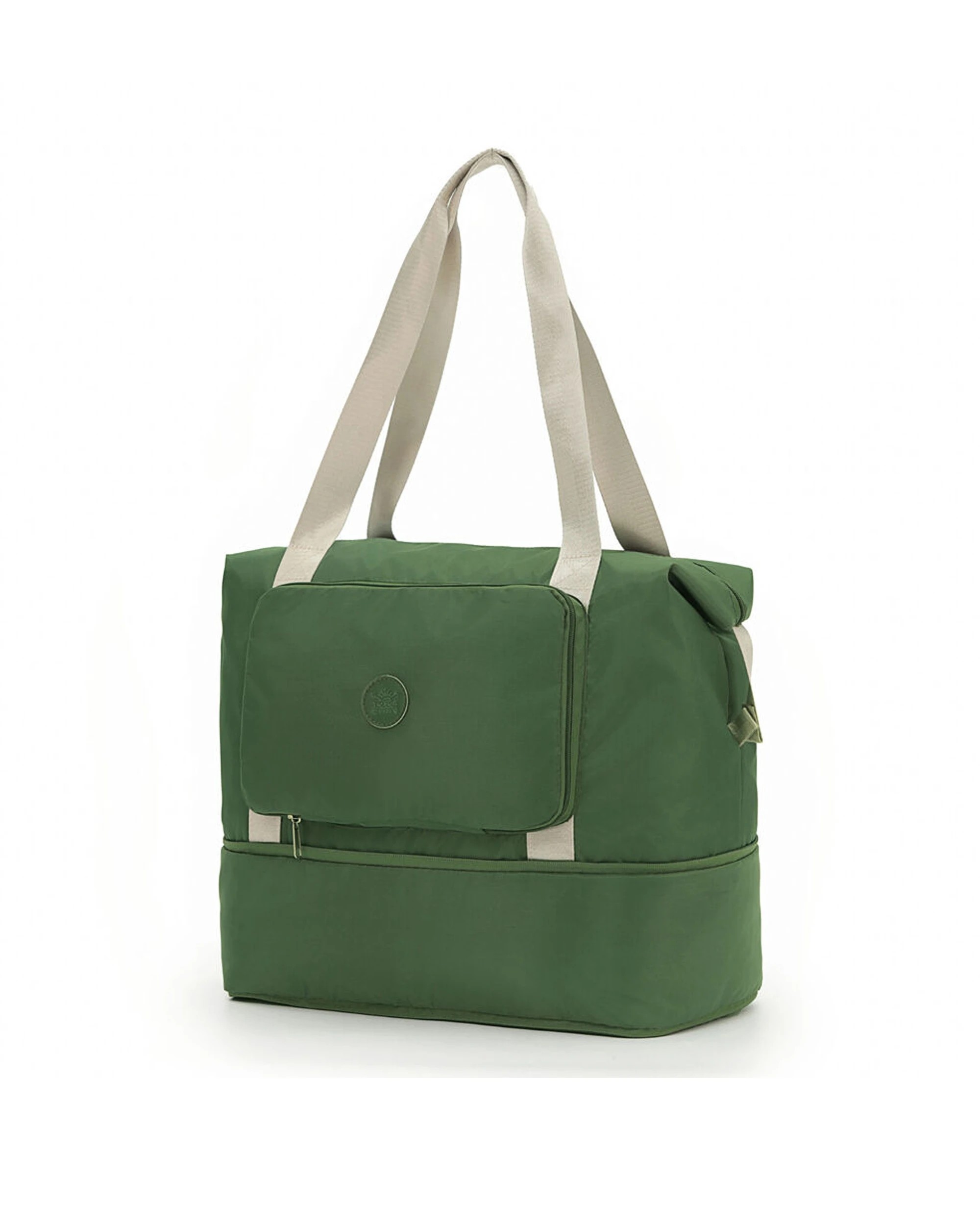 4 Tosca 2Pk Foldable & Expandable Holiday/Travel Tote Bag - Green, 4 of 6