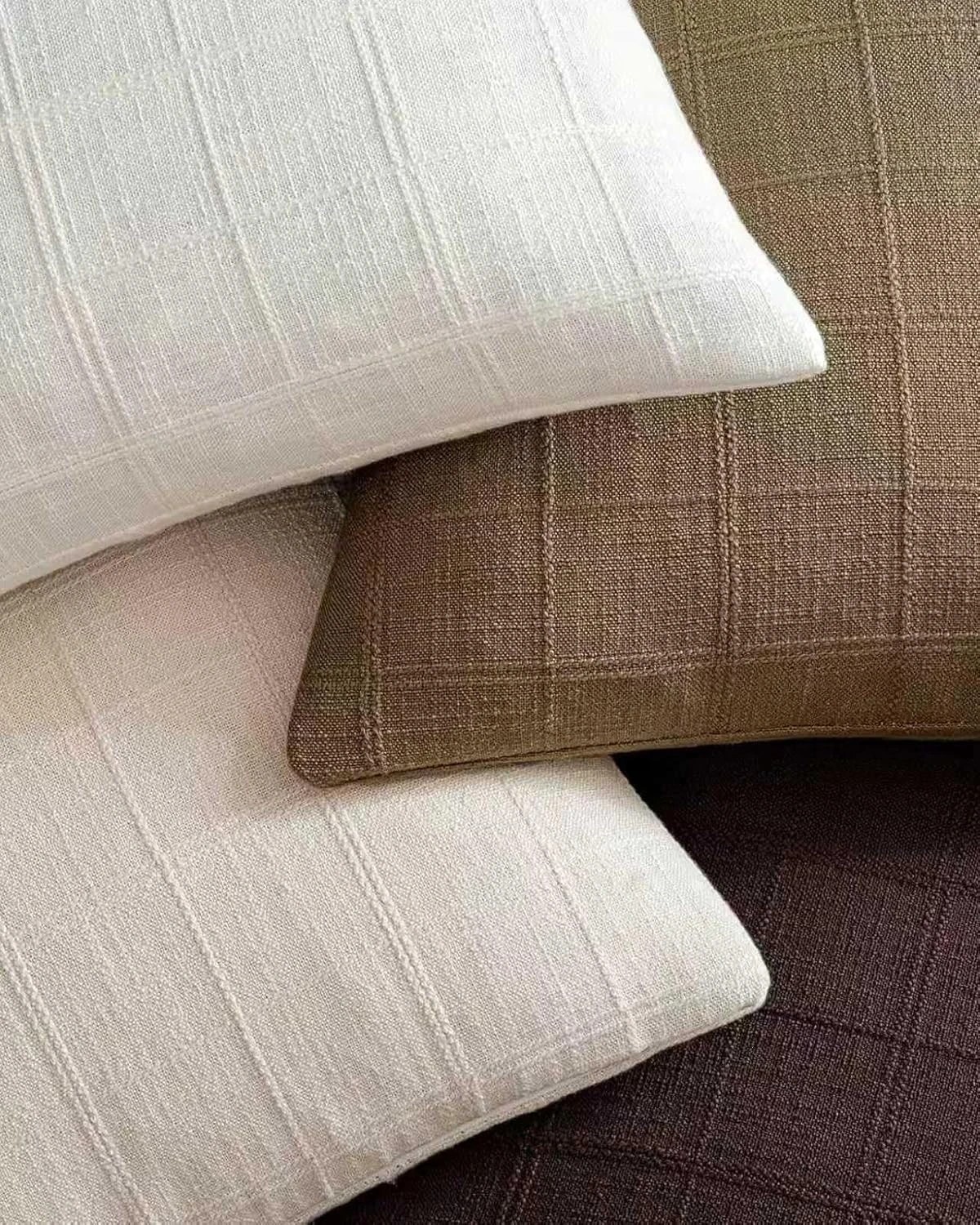 2 Gioia Casa 4-Pack Linen Look Cushion Covers 45cm x 45cm - Earthy Neutrals, 2 of 4