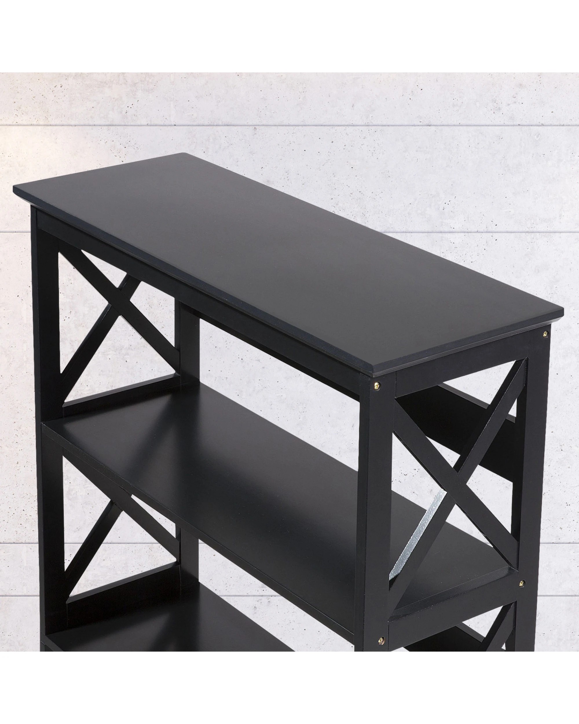 5 Sarantino Daphne 5-tier Cross Panel Bookshelf, 5 of 7