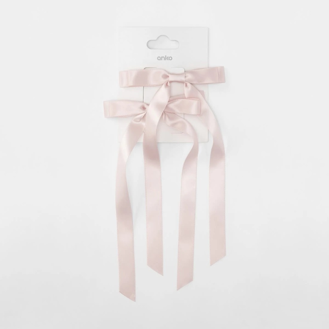 5 2 Pack Pink Ribbon Bow Slide Hair Clips, 5 of 5
