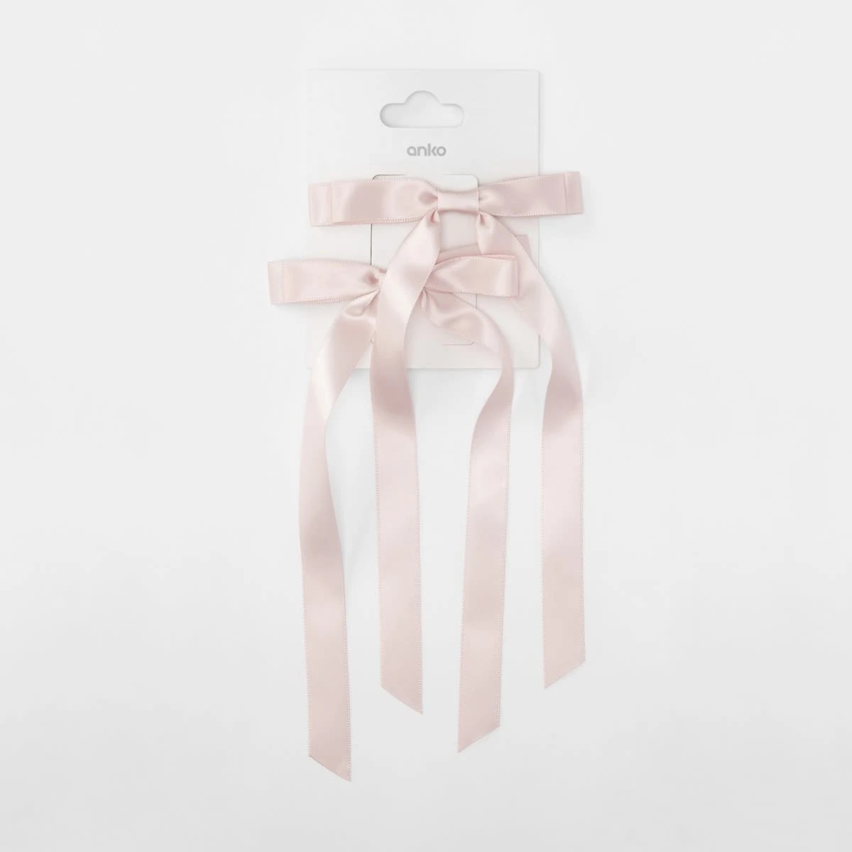 5 2 Pack Pink Ribbon Bow Slide Hair Clips, 5 of 5