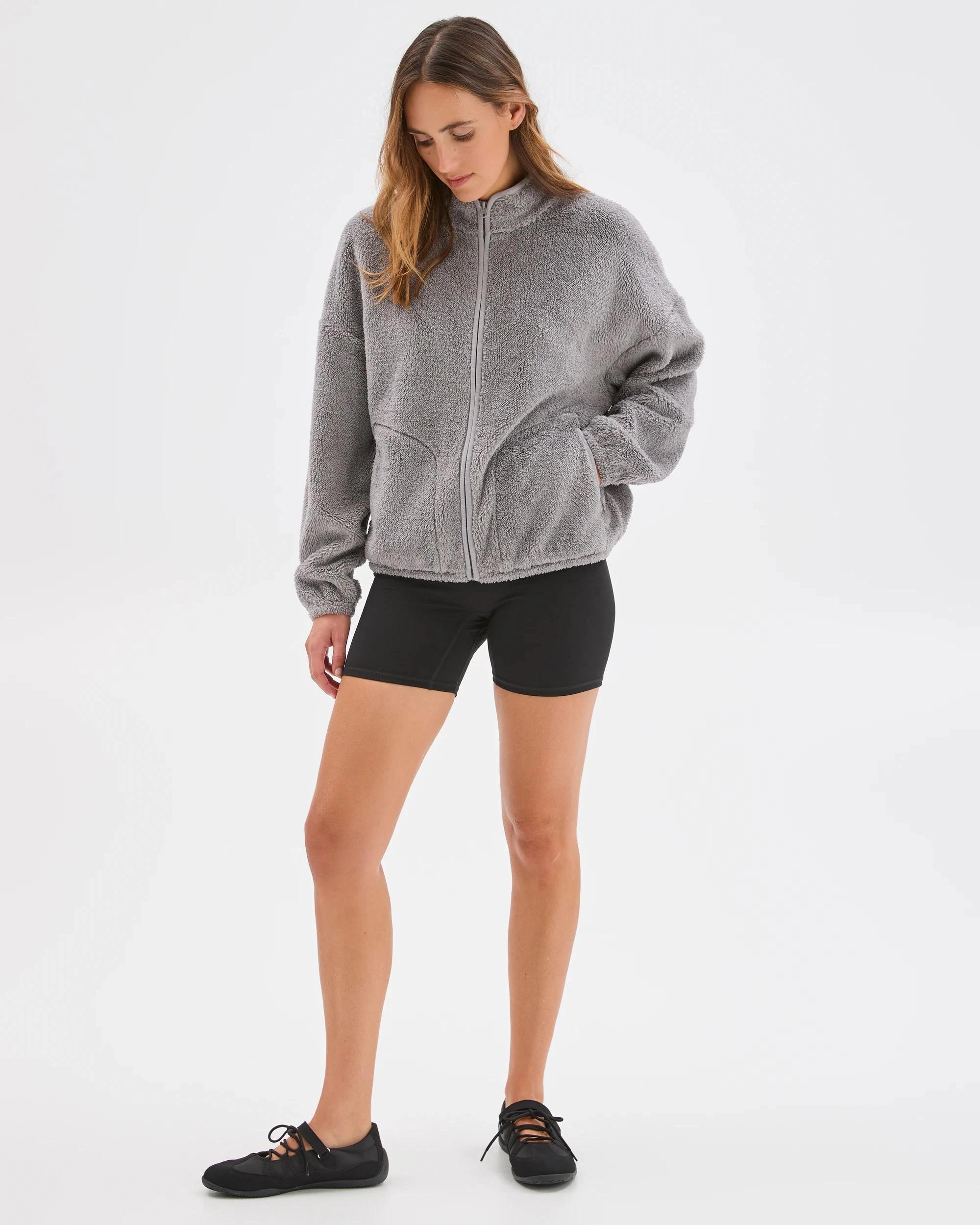 2 Target Active Sherpa Zip Through Jacket GREY MARLE, 2 of 7