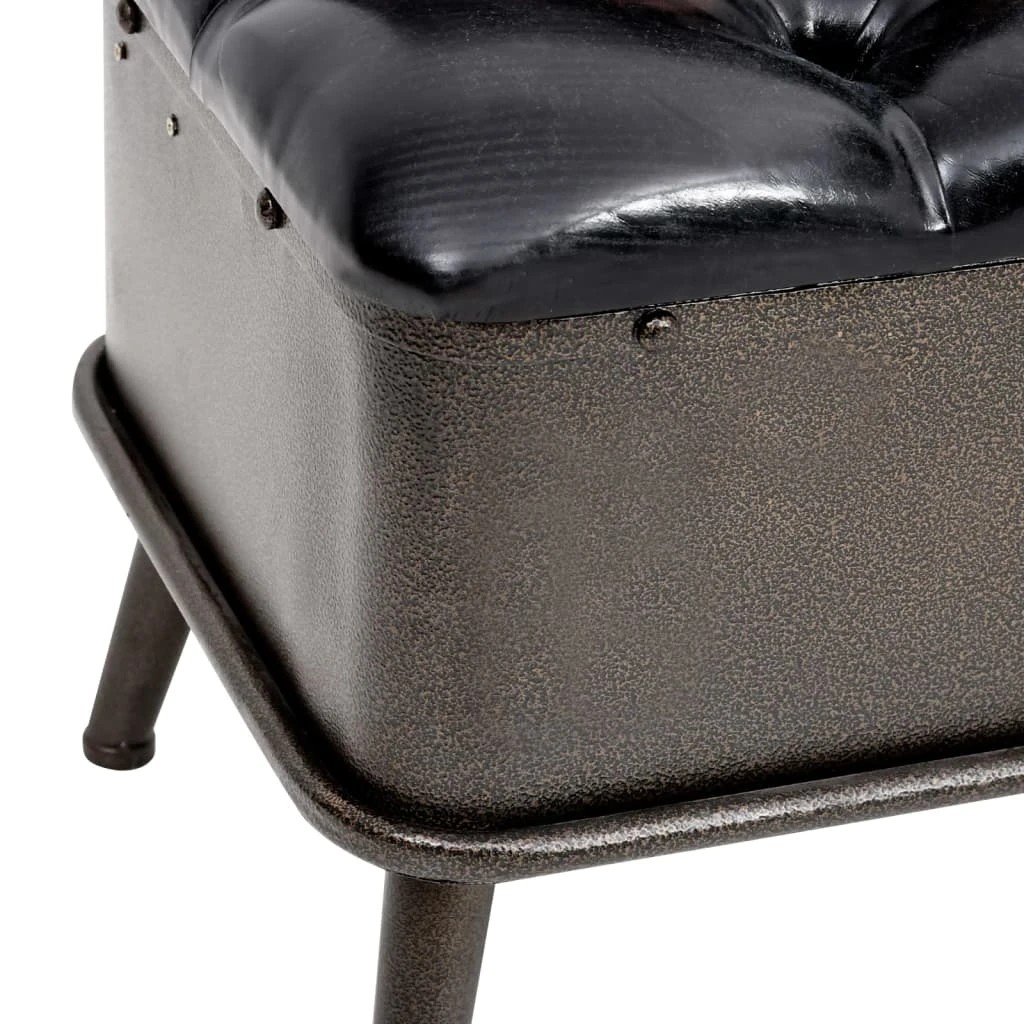 5 vidaXL Storage Bench Artificial Leather - Black, 5 of 6