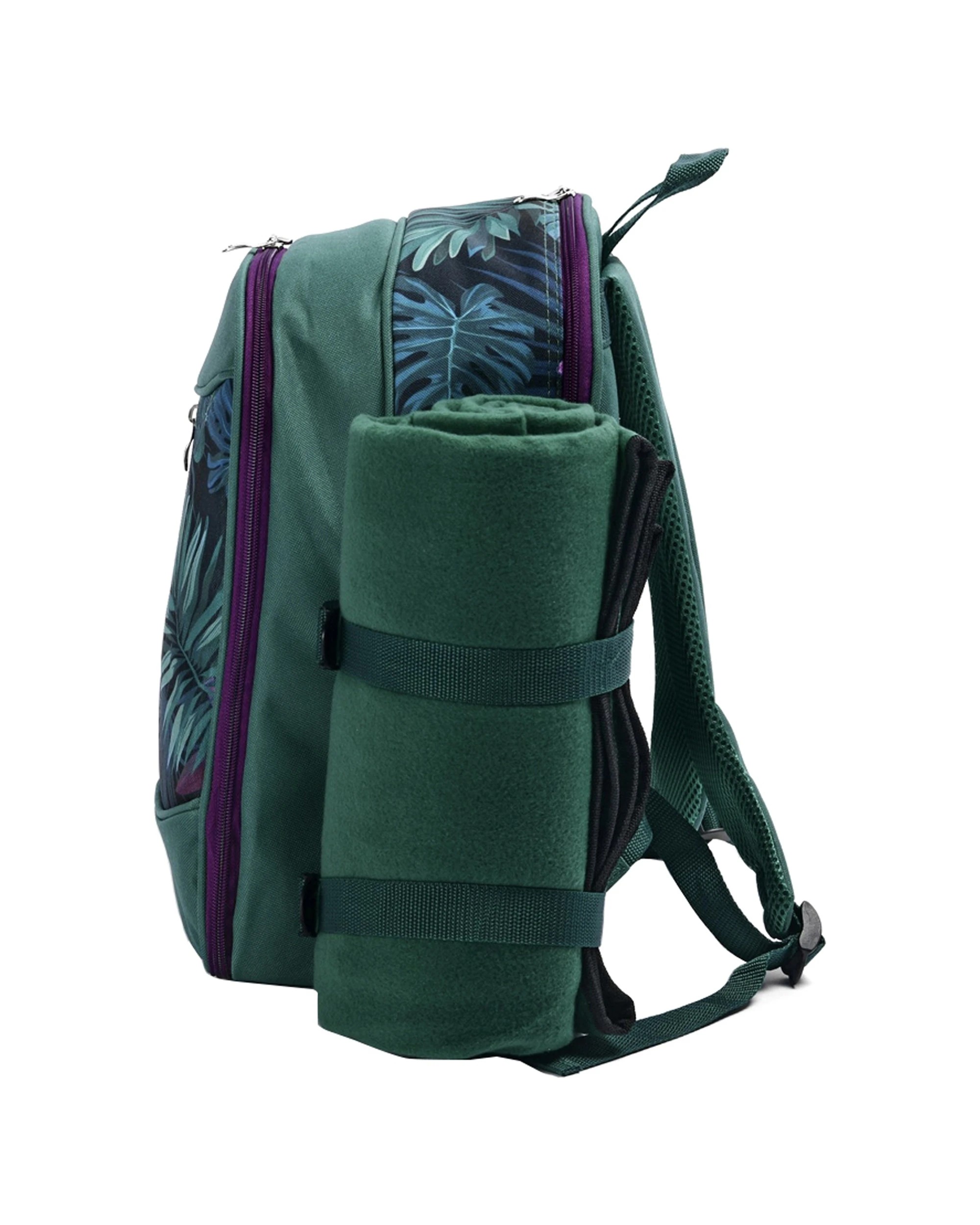 4 Trailmaster Insulated Picnic Backpack With Cutlery 4 Person Fleece Blanket - Multi, 4 of 6