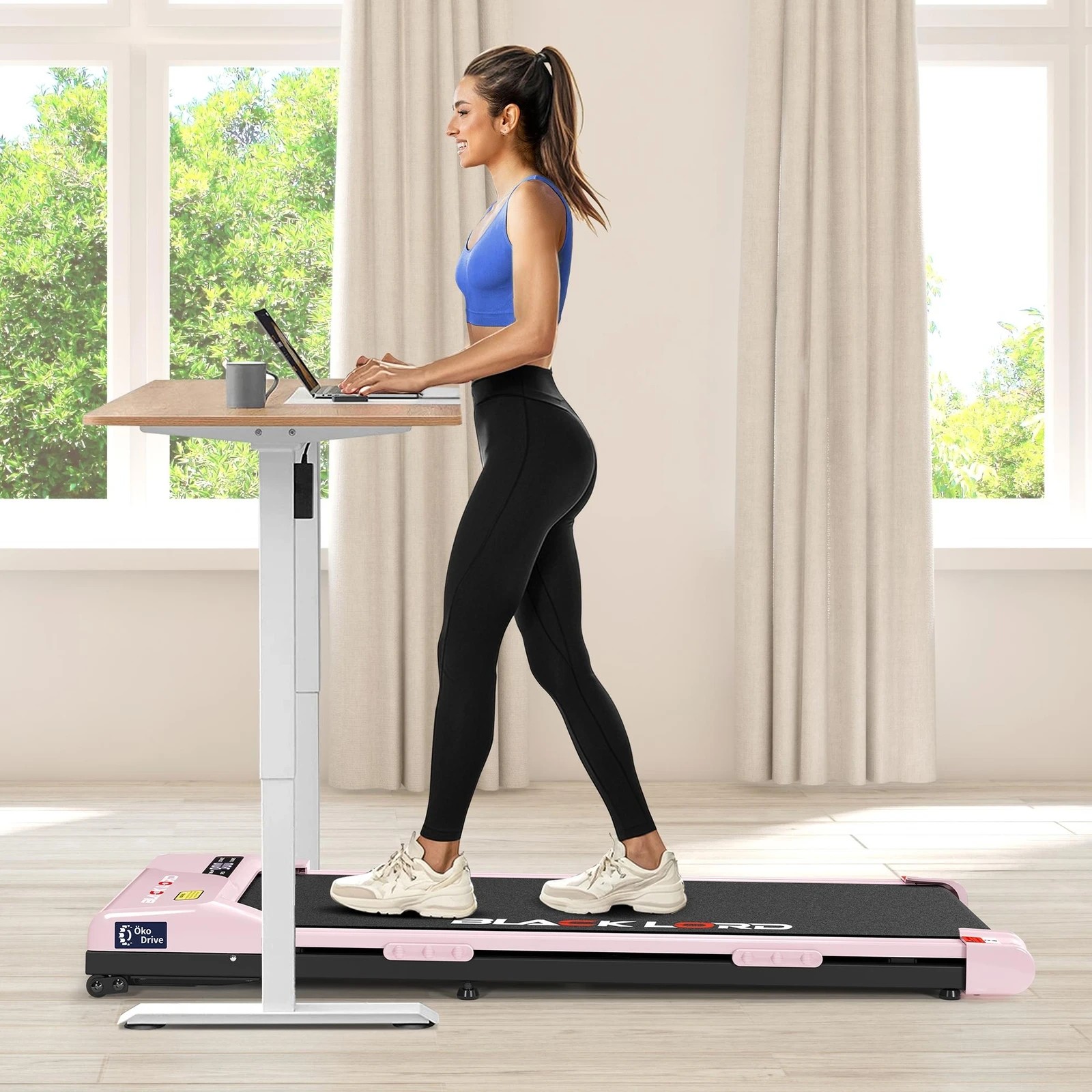 10 Black Lord Treadmill Electric Walking Pad Incline Gym Brushless Motor - Pink, 10 of 10