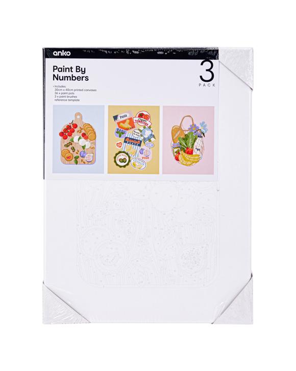 3 Pack Paint By Numbers - Farmers Market
