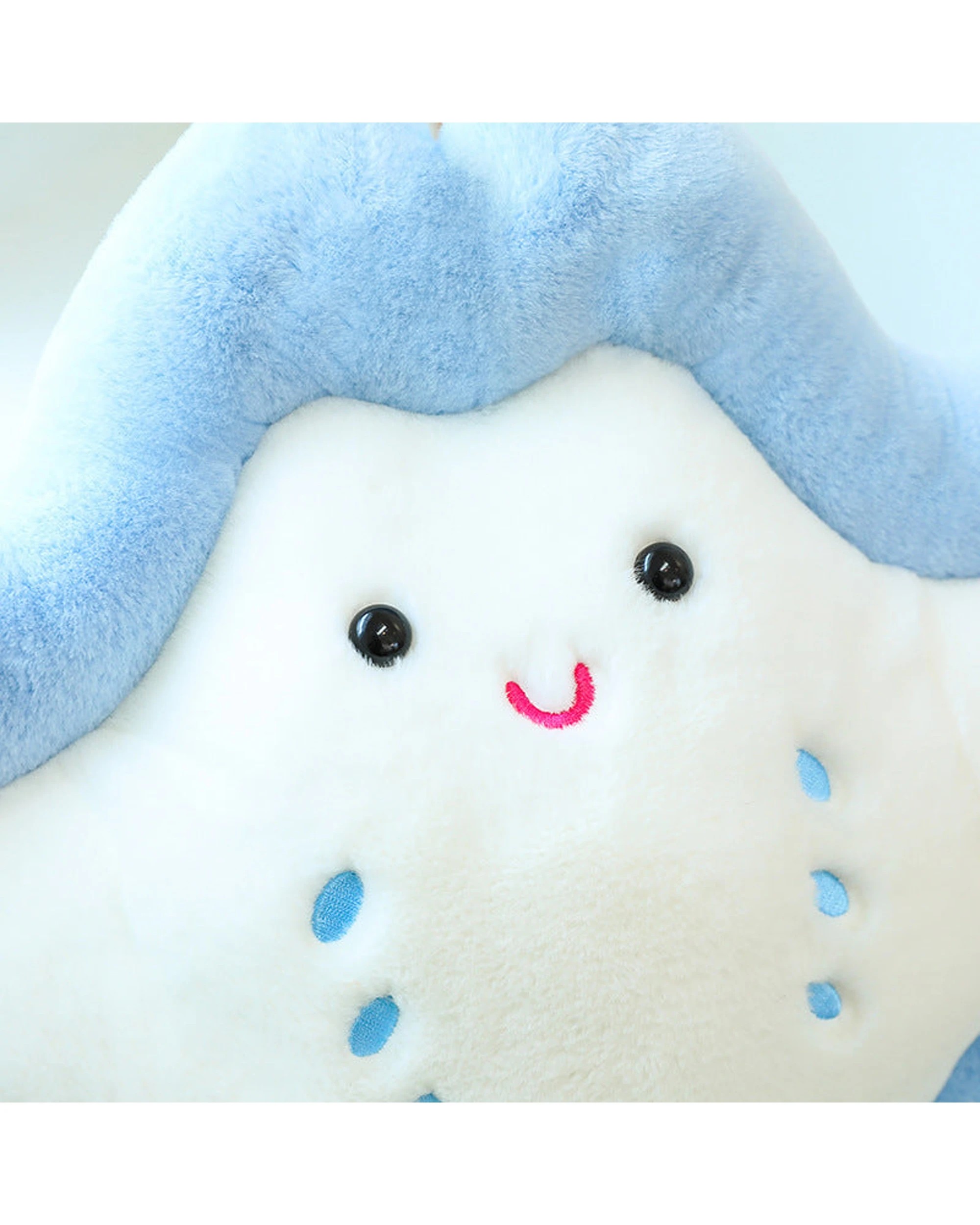 2 Cotton More Fleece Happy Manta Ray Plush Toddler Kids Toy 75x50cm - Blue, 2 of 4