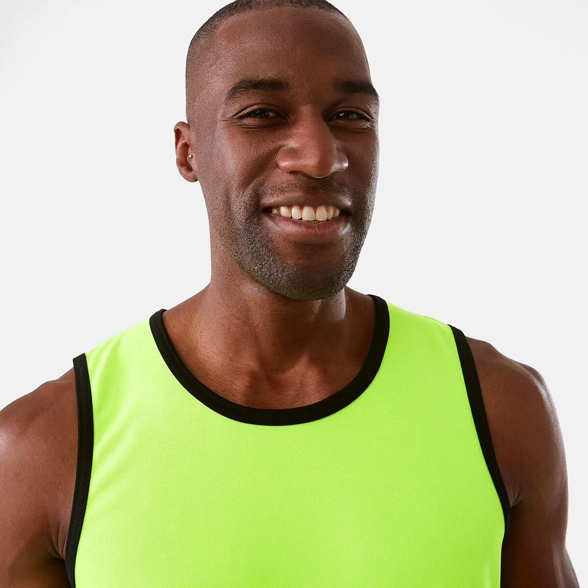 4 Workwear Fluorescent Industrial Singlet Yellow, 4 of 7