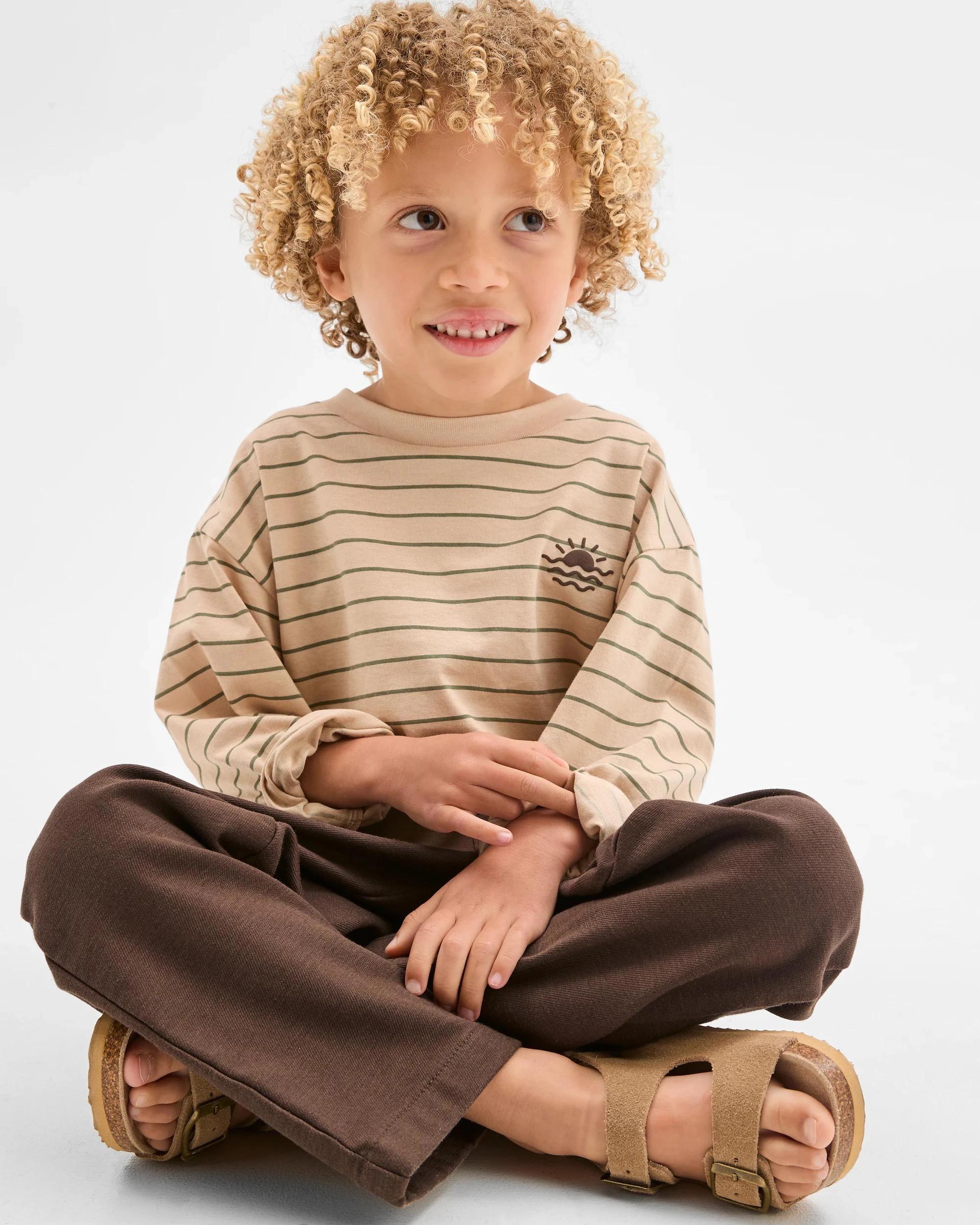 2 Target Kids Australian Cotton Blend Everyday Pants BROWN, 2 of 6