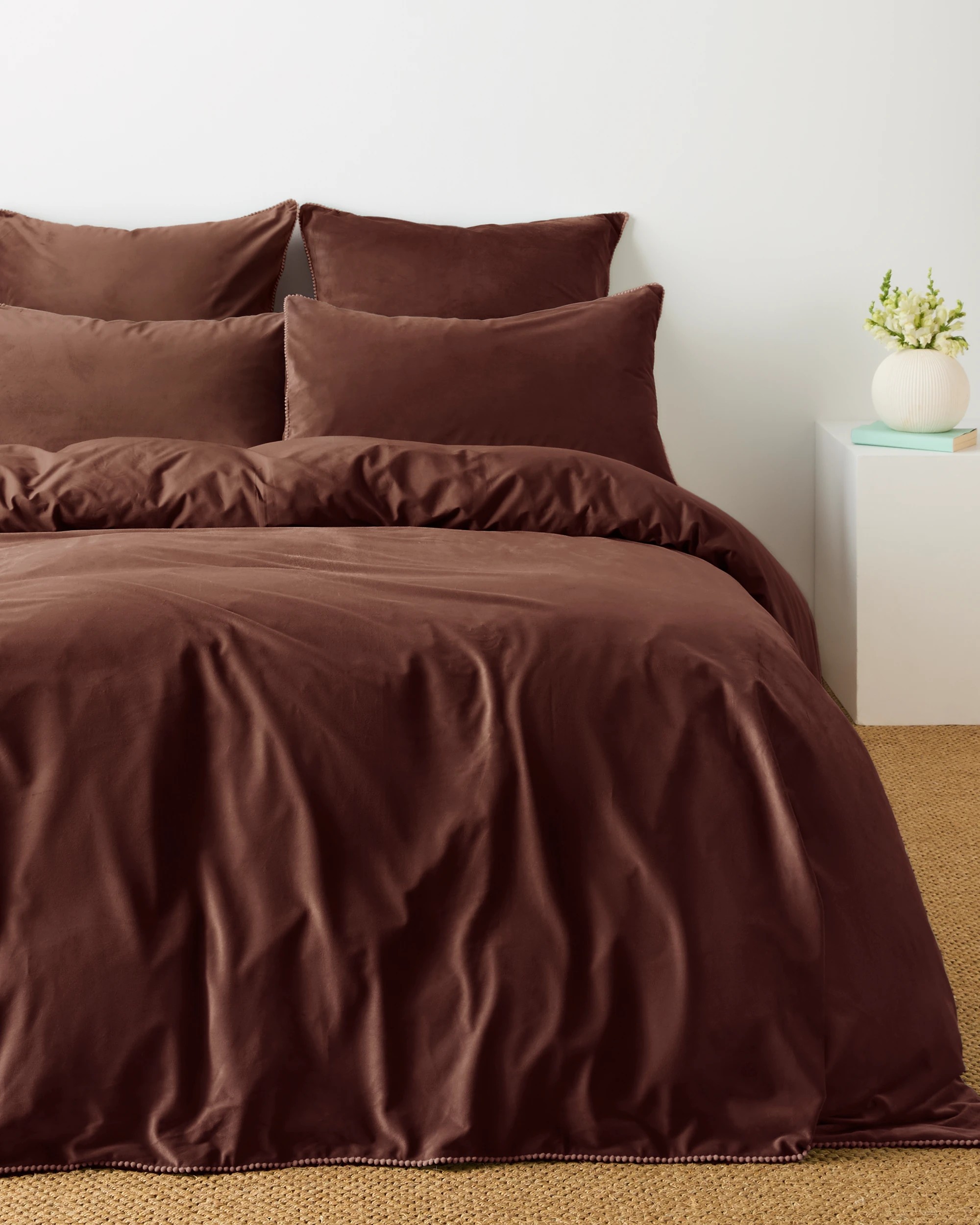 1 Target Lacy Velvet Quilt Cover Set - Super King Bed - Brown, 1 of 3