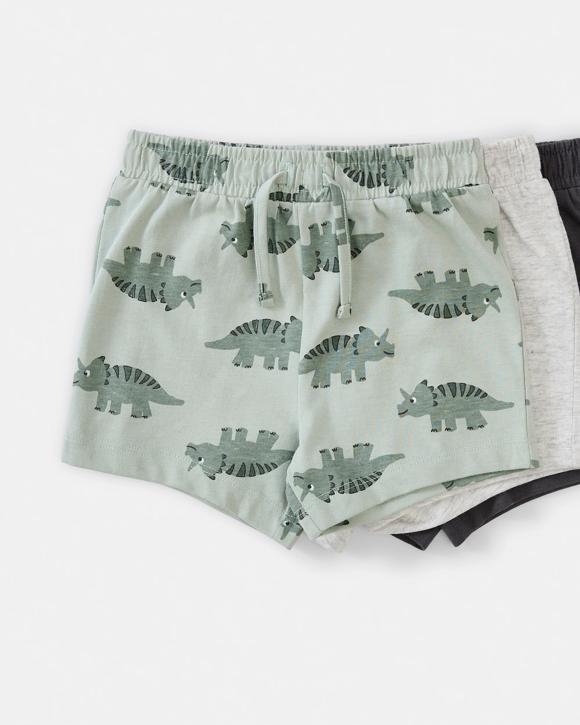 3 Pack Print Shorts