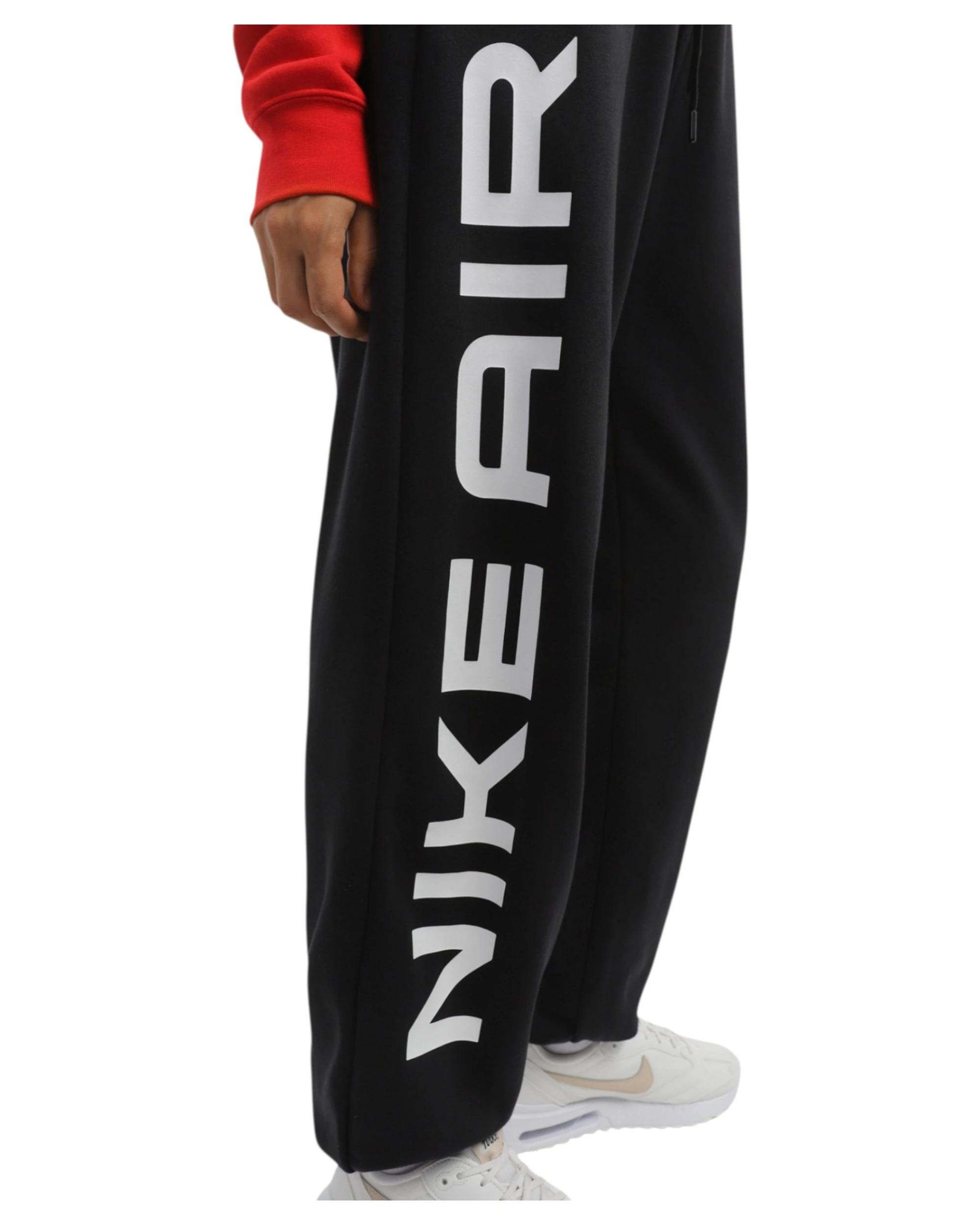 4 Nike Womens Sportswear Air Fleece Oversized High-Rise Joggers BLACK, 4 of 4