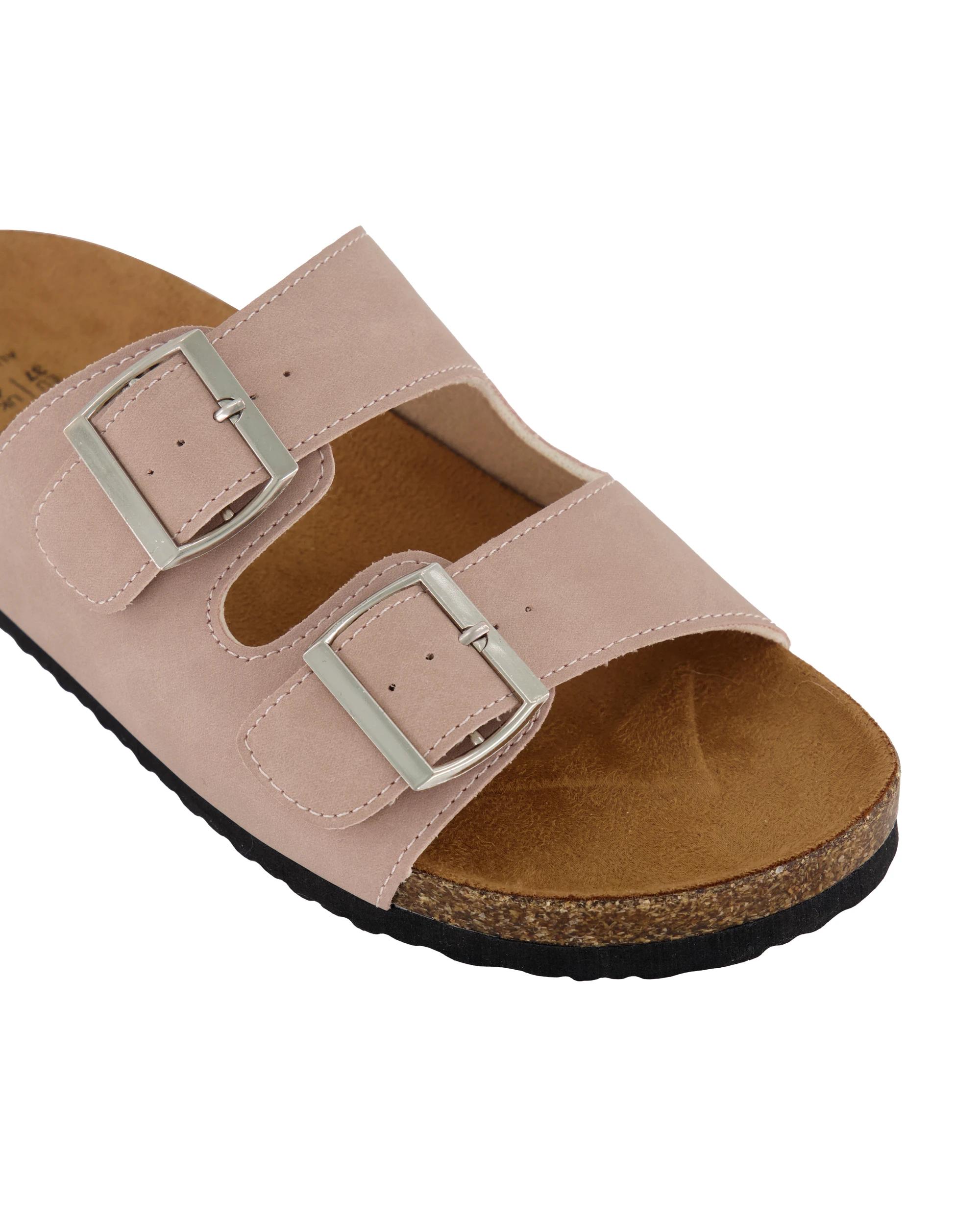 3 Two Band Buckle Footbed Slides Mushroom, 3 of 3