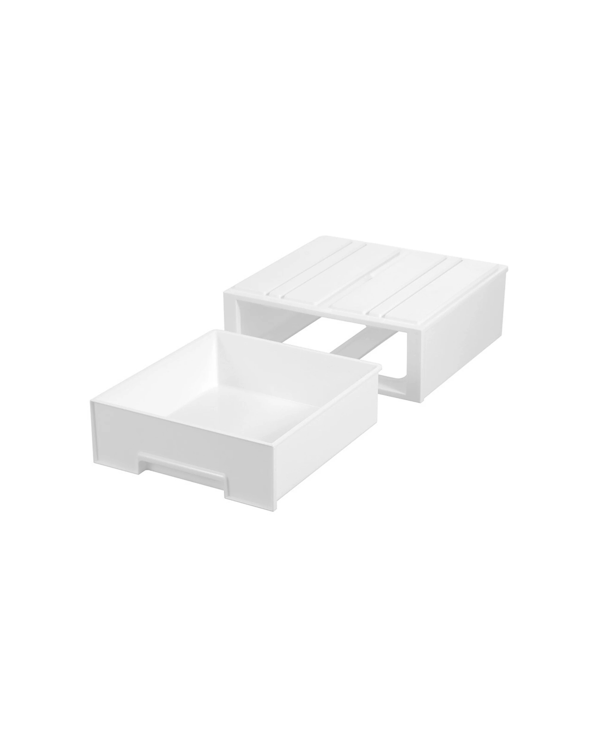 5 Boxsweden 28.5x26cm Stacking Drawer Organiser Stackable Storage Durable
 - white, 5 of 8