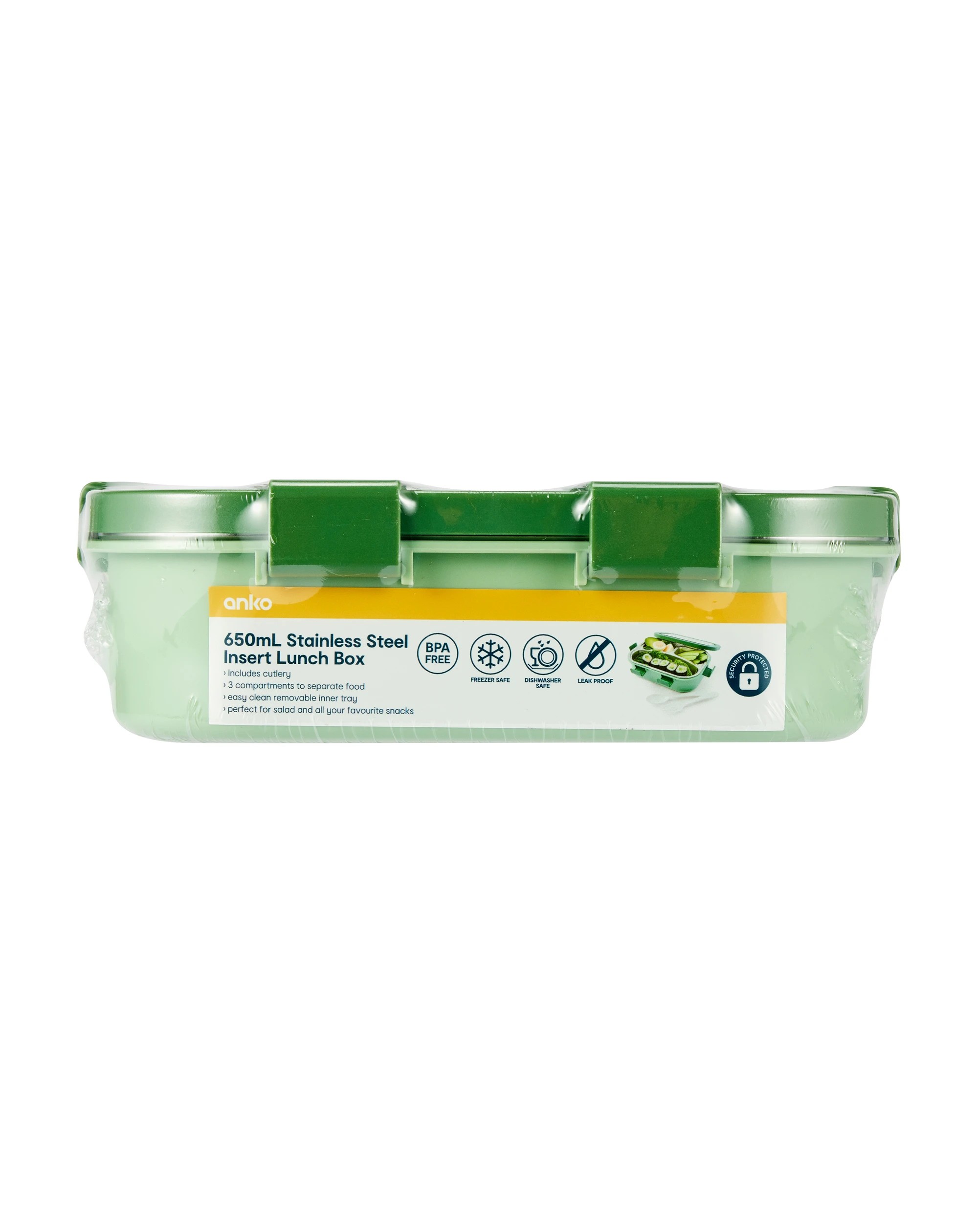10 650ml Green Stainless Steel Lunch Box, 10 of 10