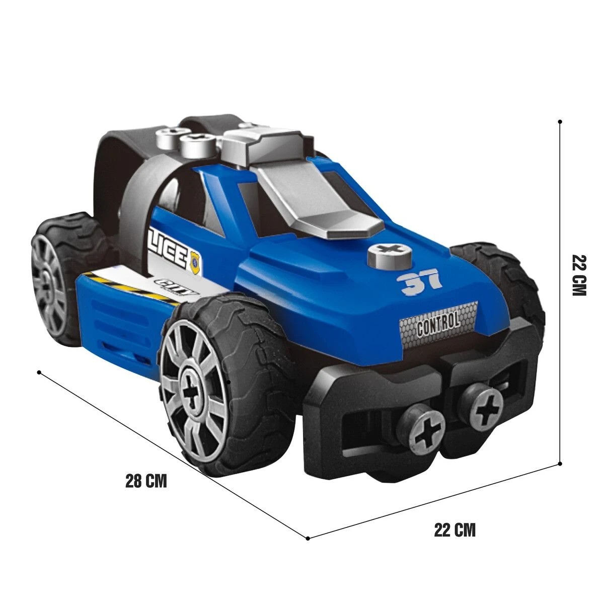 2 AUSWAY Police Car Toy Set DIY STEM Play Vehicle, 2 of 4