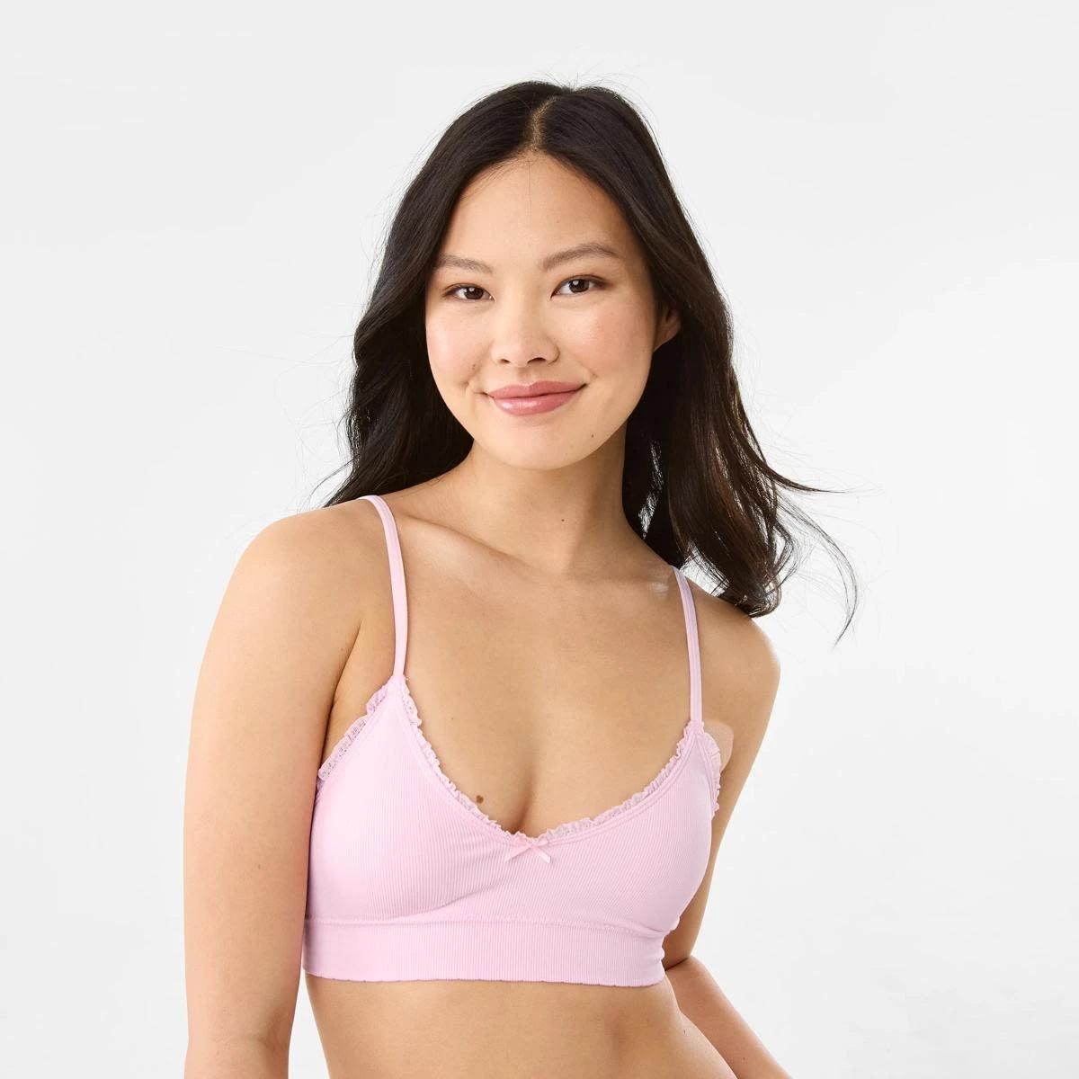 5 2 Pack Seamfree Rib Bralette BERRY, PINK LADY, 5 of 10