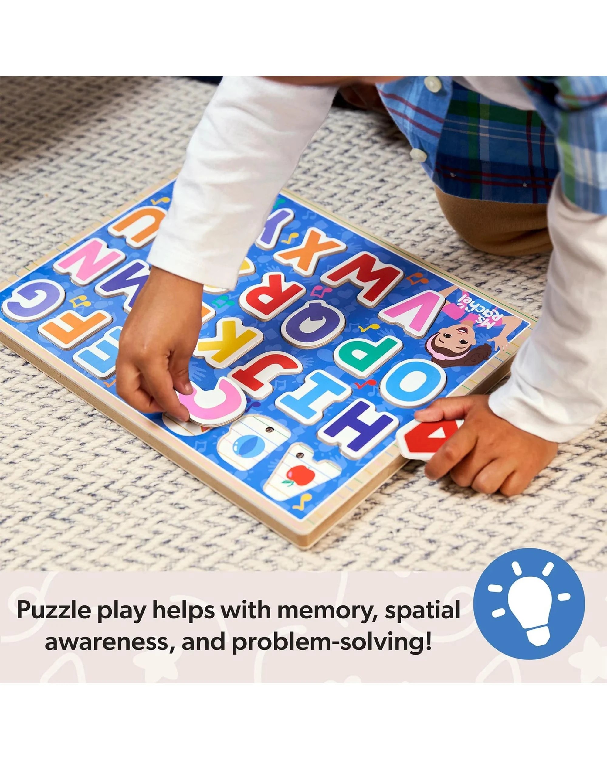 7 Melissa and Doug Ms Rachel Wooden Phonics Alphabet Sound Puzzle, 7 of 9