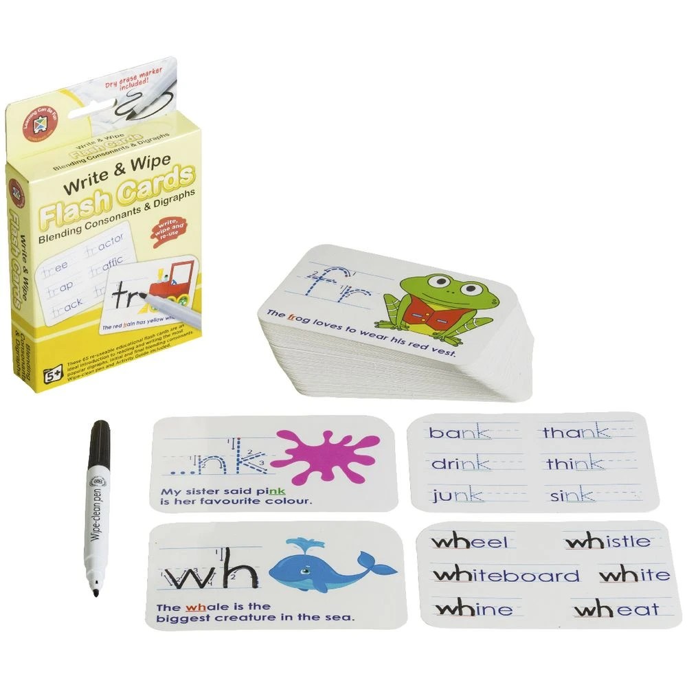 2 Learning Can Be Fun Write & Wipe Blend Consonants Flashcards, 2 of 2