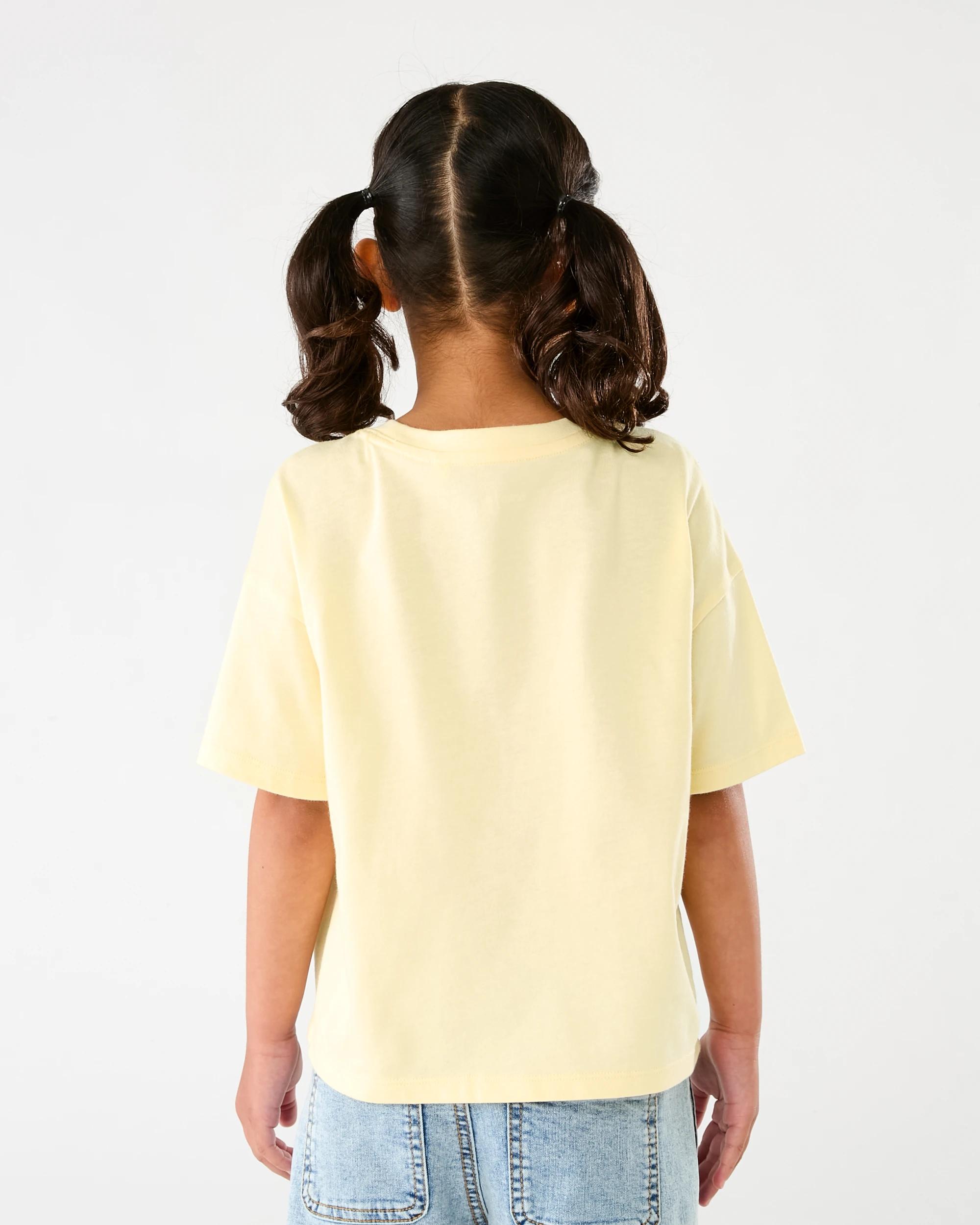 2 Short Sleeve Oversized Embroidered T-shirt Ylw Flwrs, 2 of 5