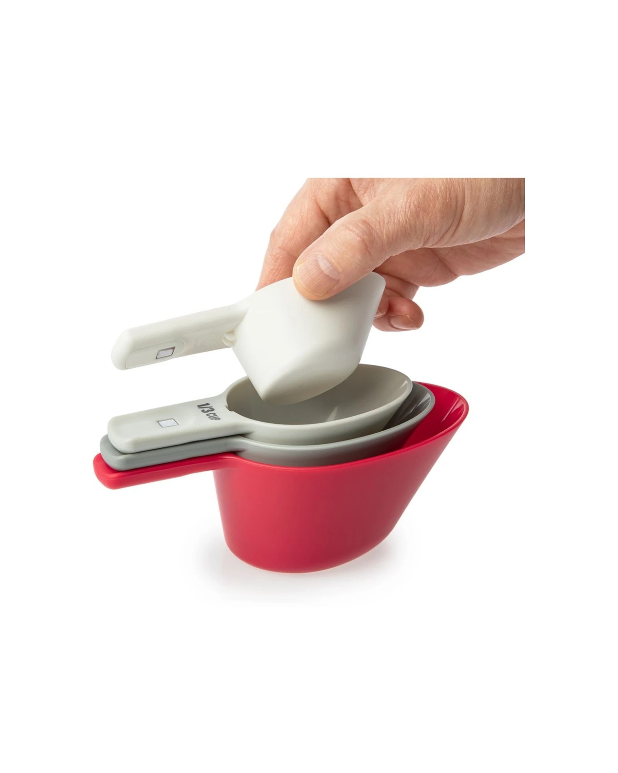 2 Progressive 4pc Magnetic Measuring Cups Scoops Set Flat Bottom Dishwasher Safe - Multi, 2 of 5